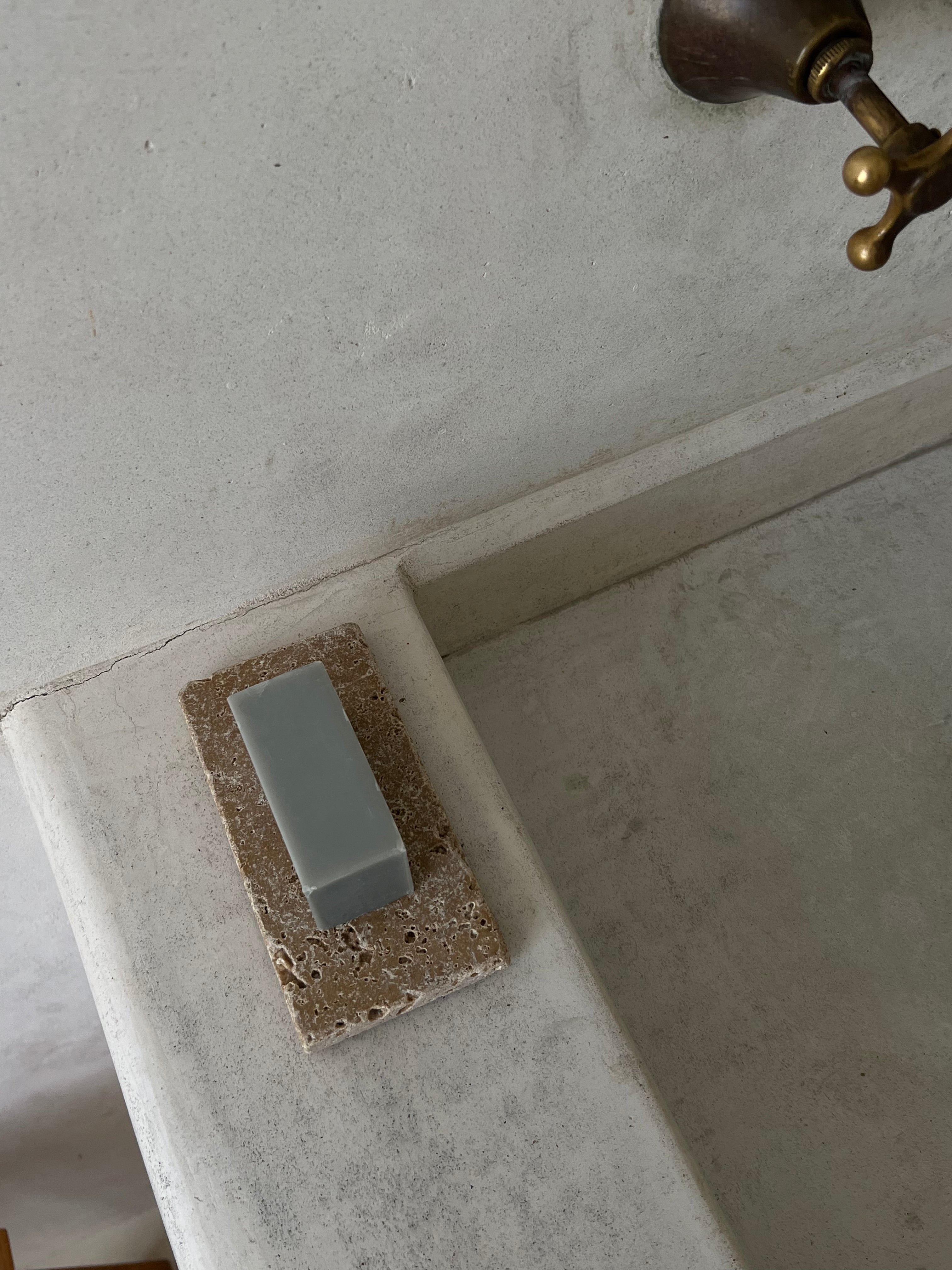 travertine soap dish