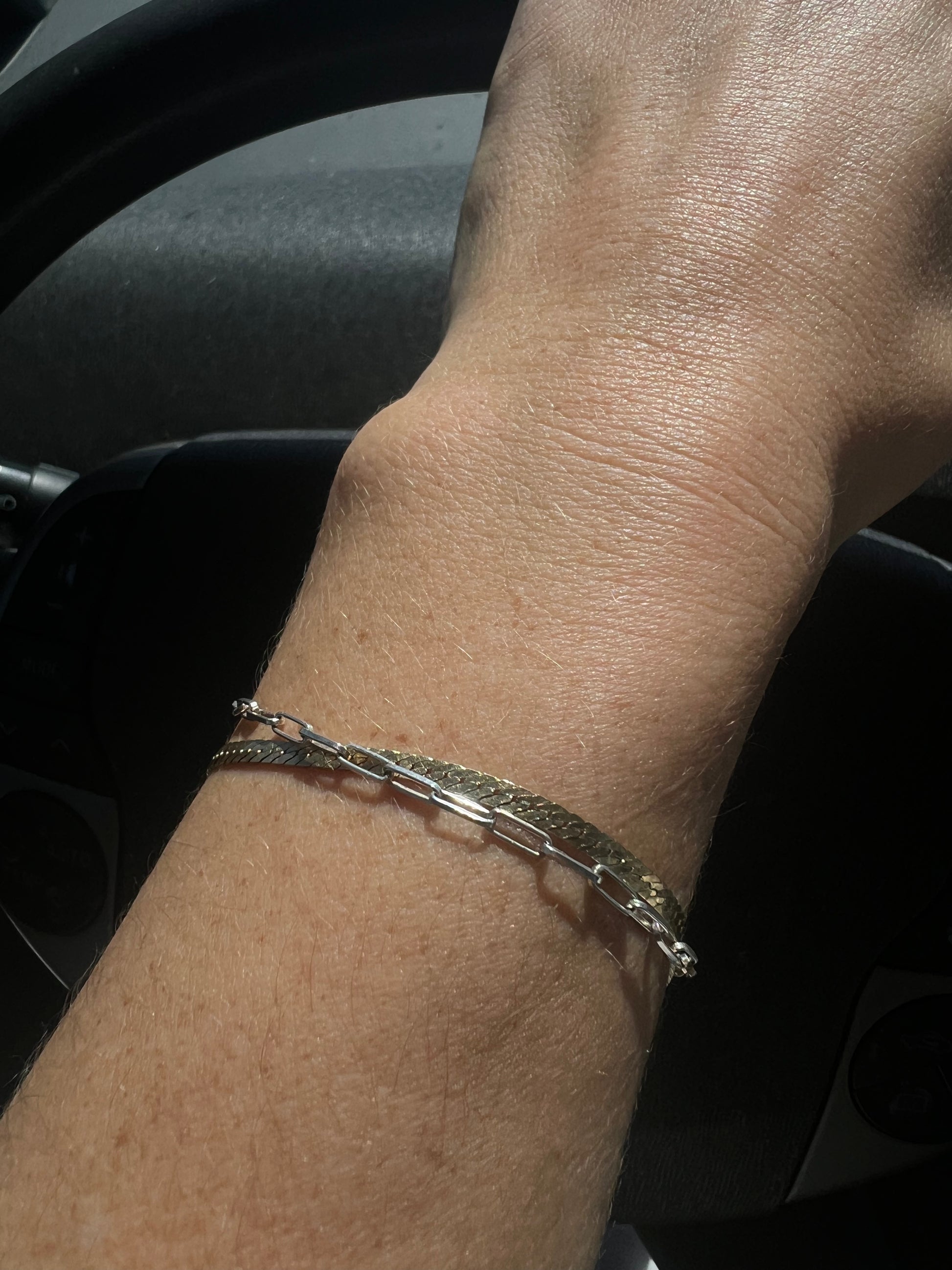 simple silver chain bracelet
