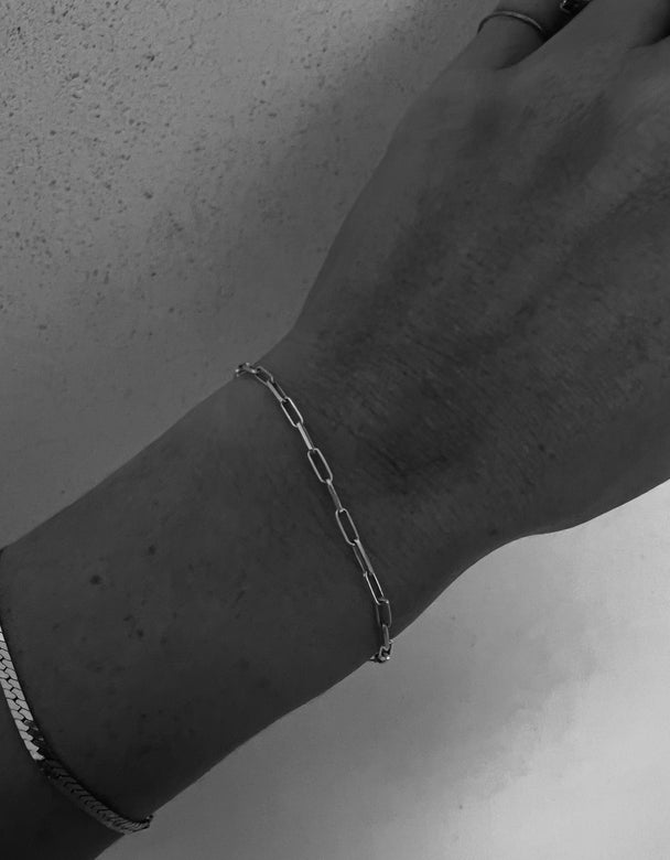 simple silver chain bracelet