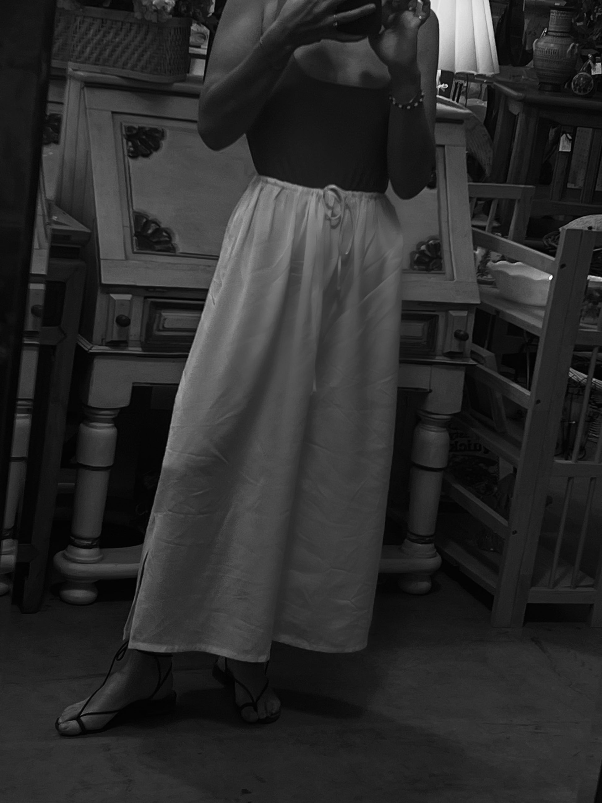 drawstring skirt