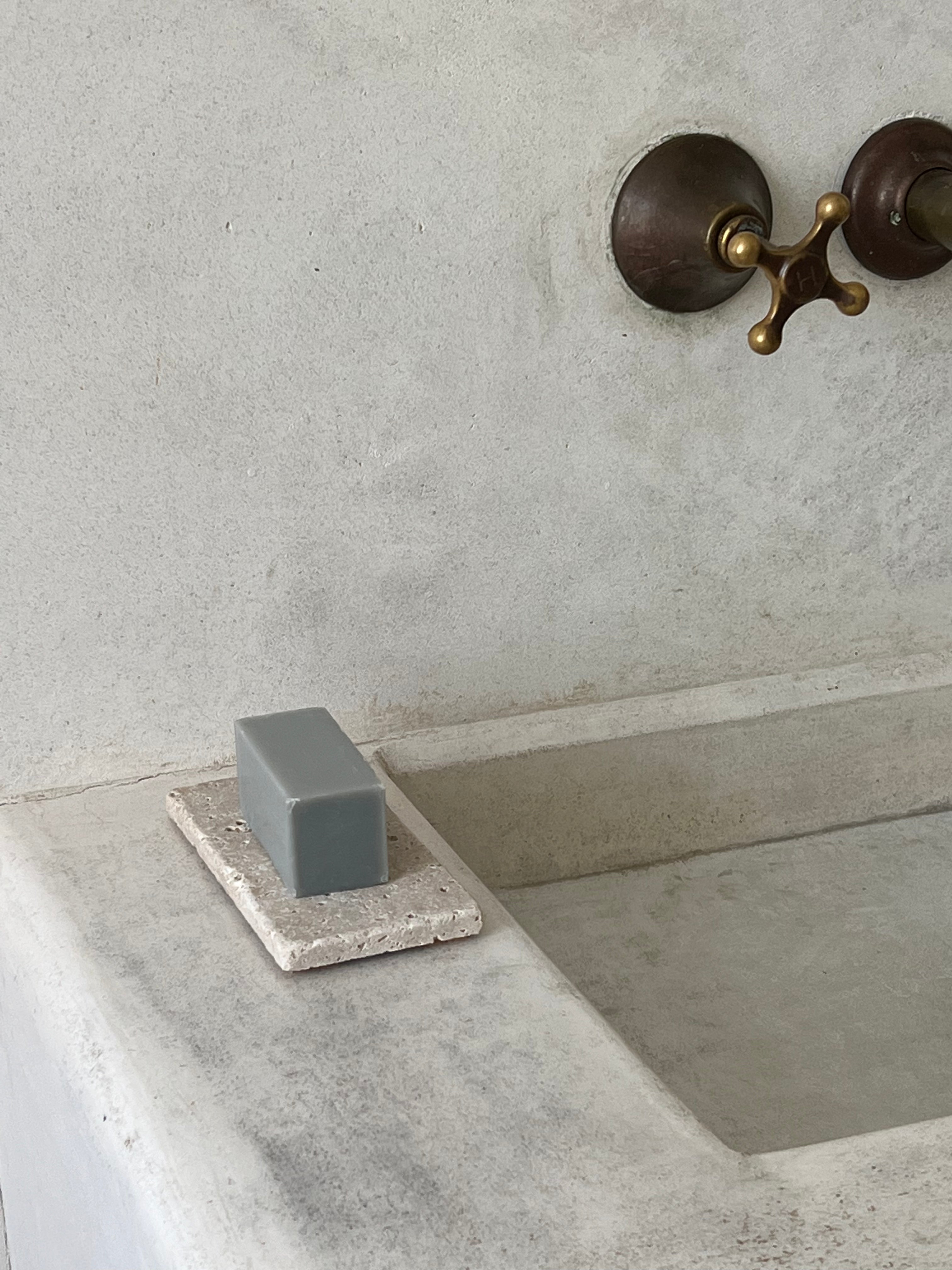 travertine soap dish