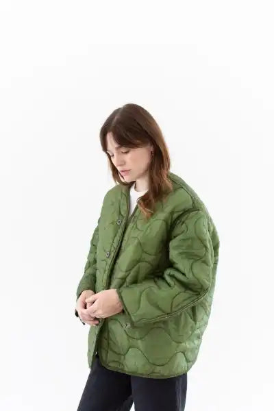 liner jacket | green