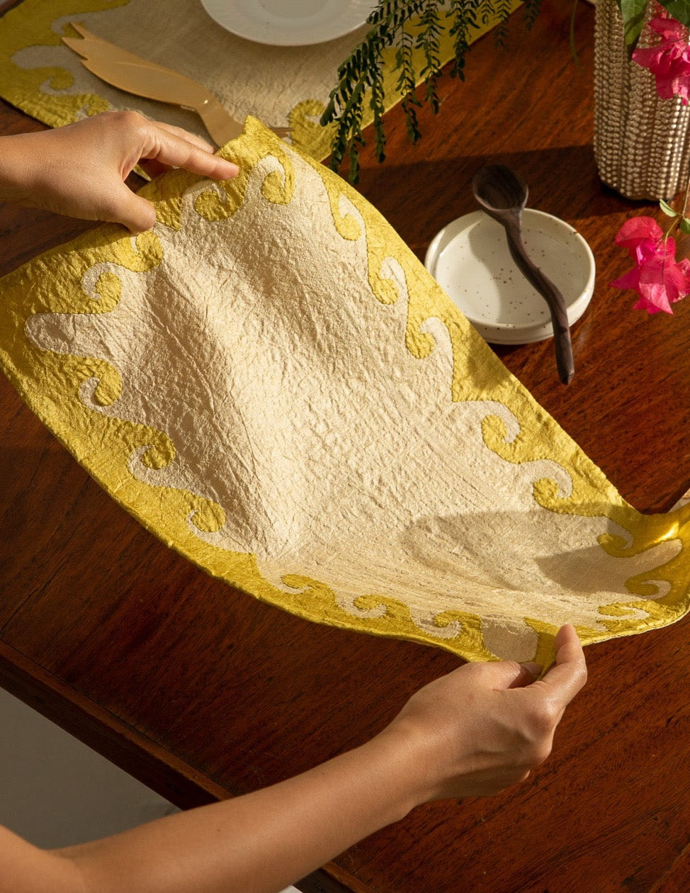 silk applique placemats