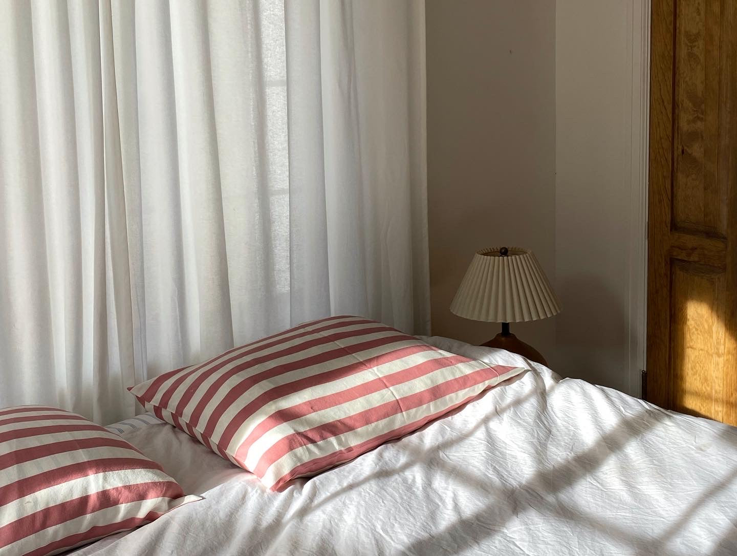 rose stripe pillowcase