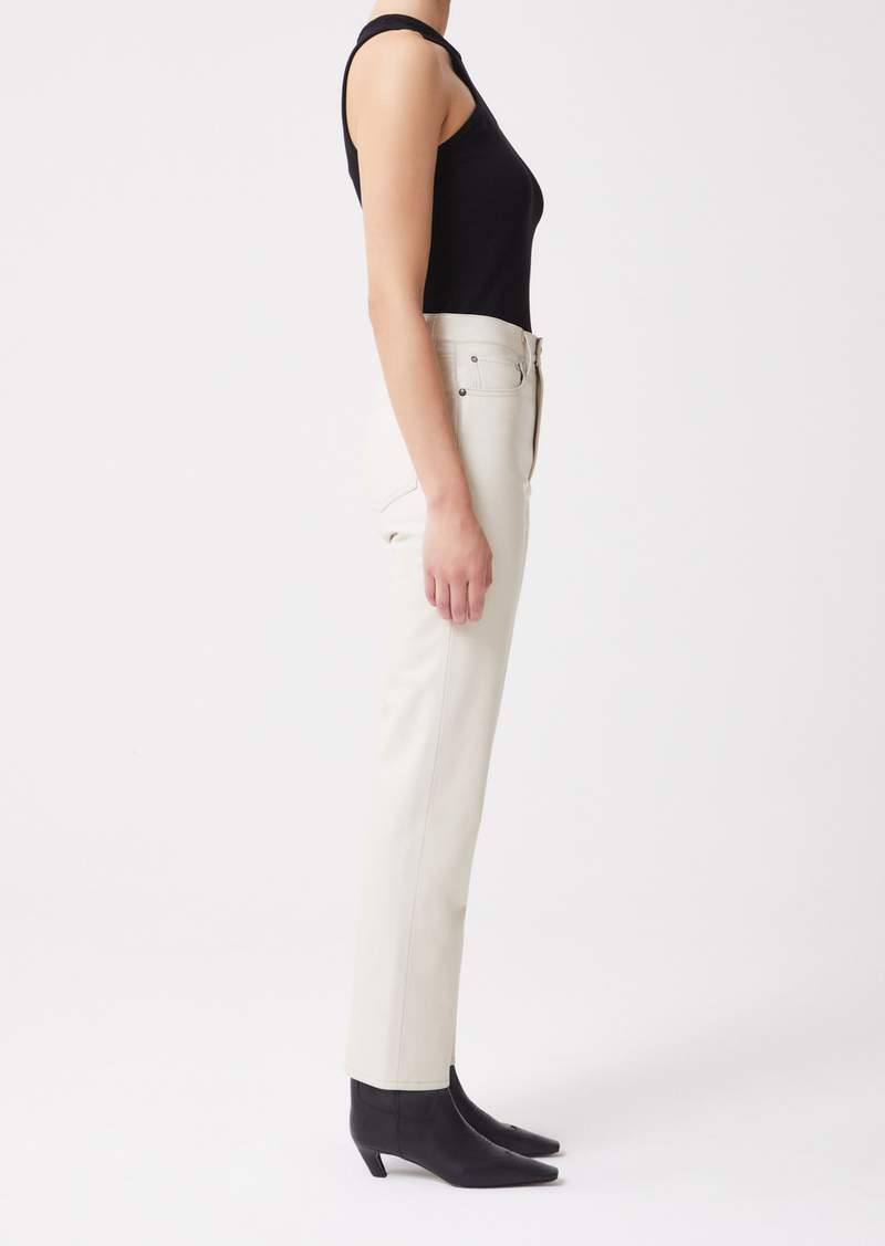 recycled leather 90's pinch waist | powder