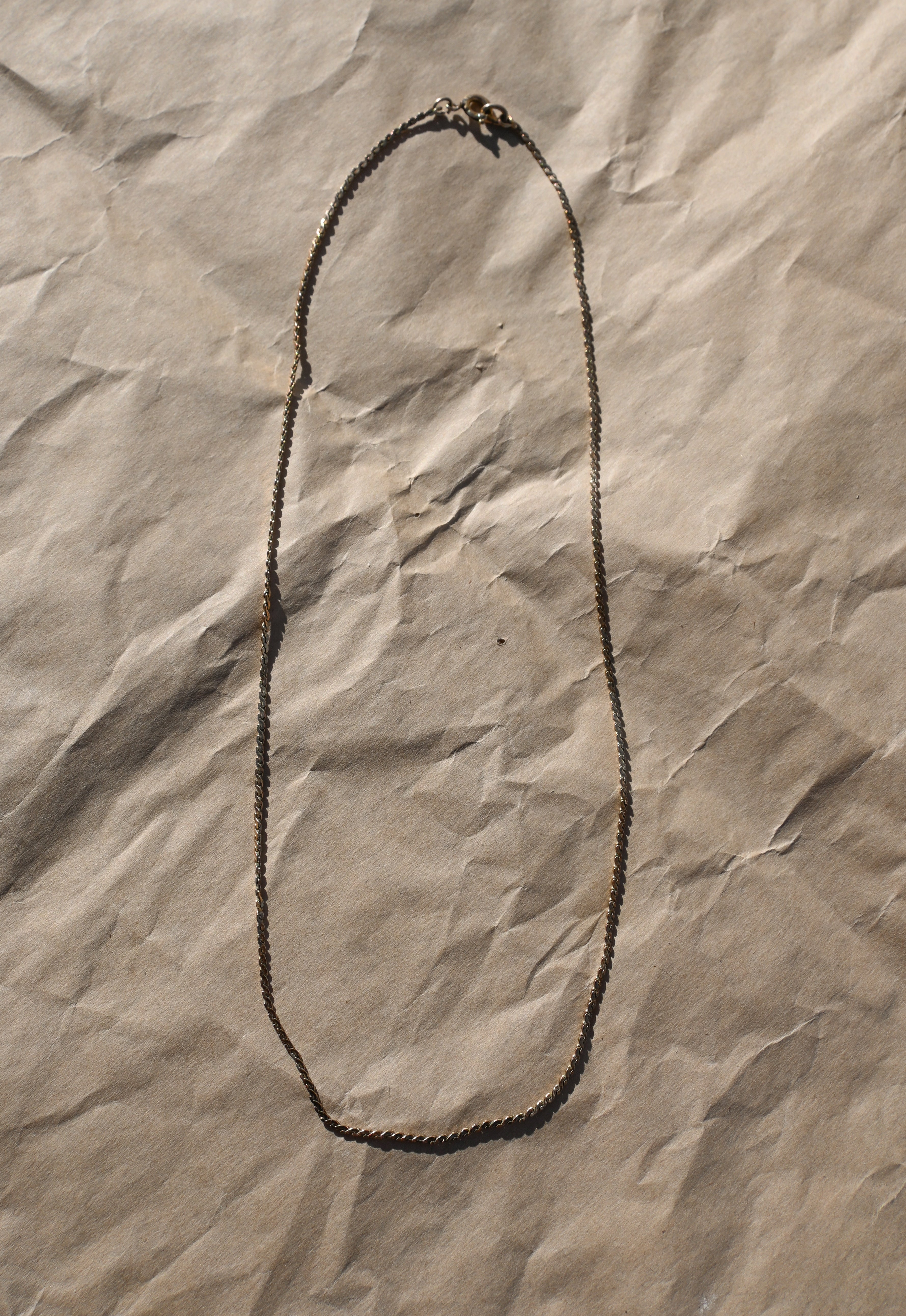 pressed snake chain necklace