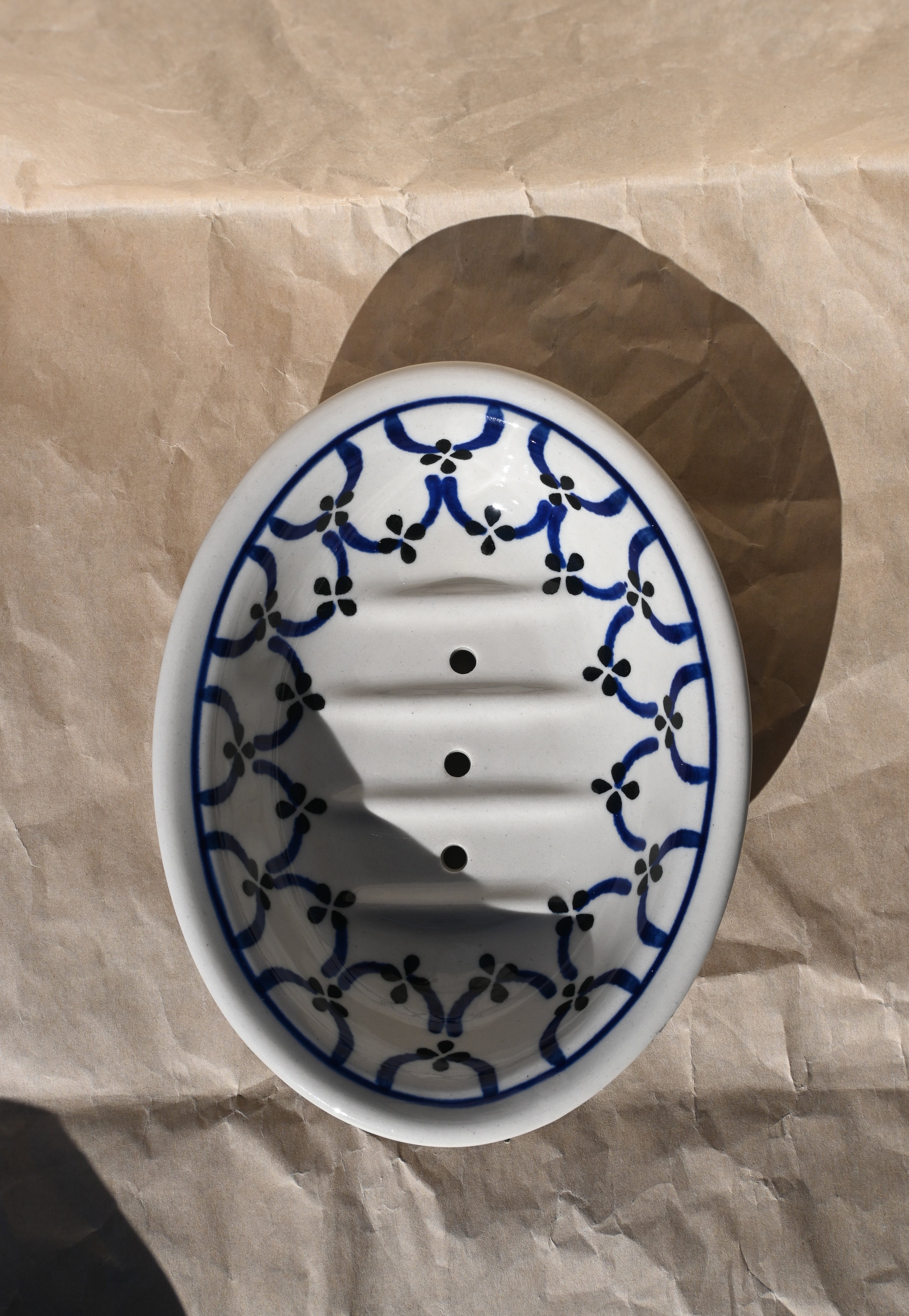 hand painted soap dish