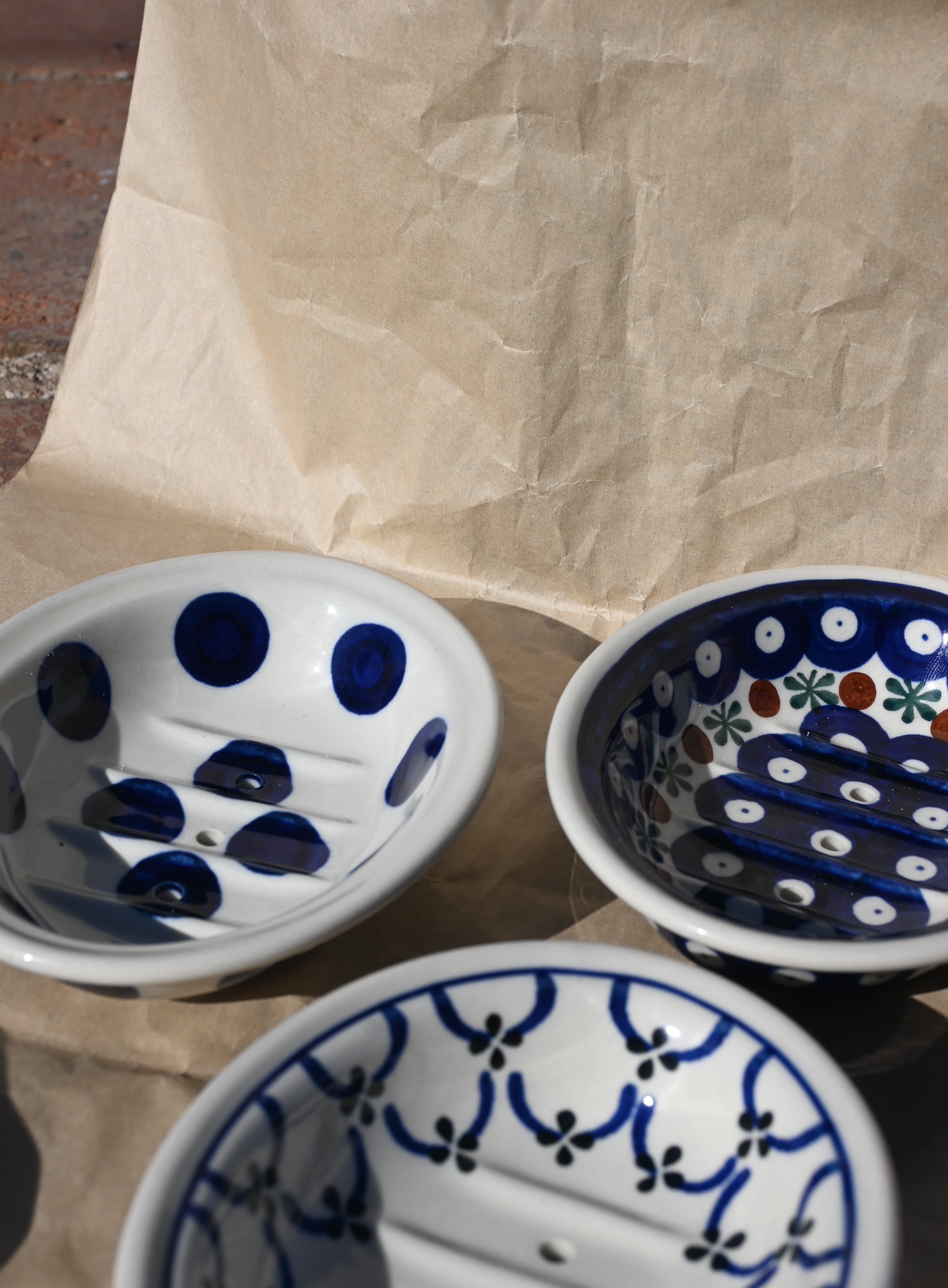 hand painted soap dish