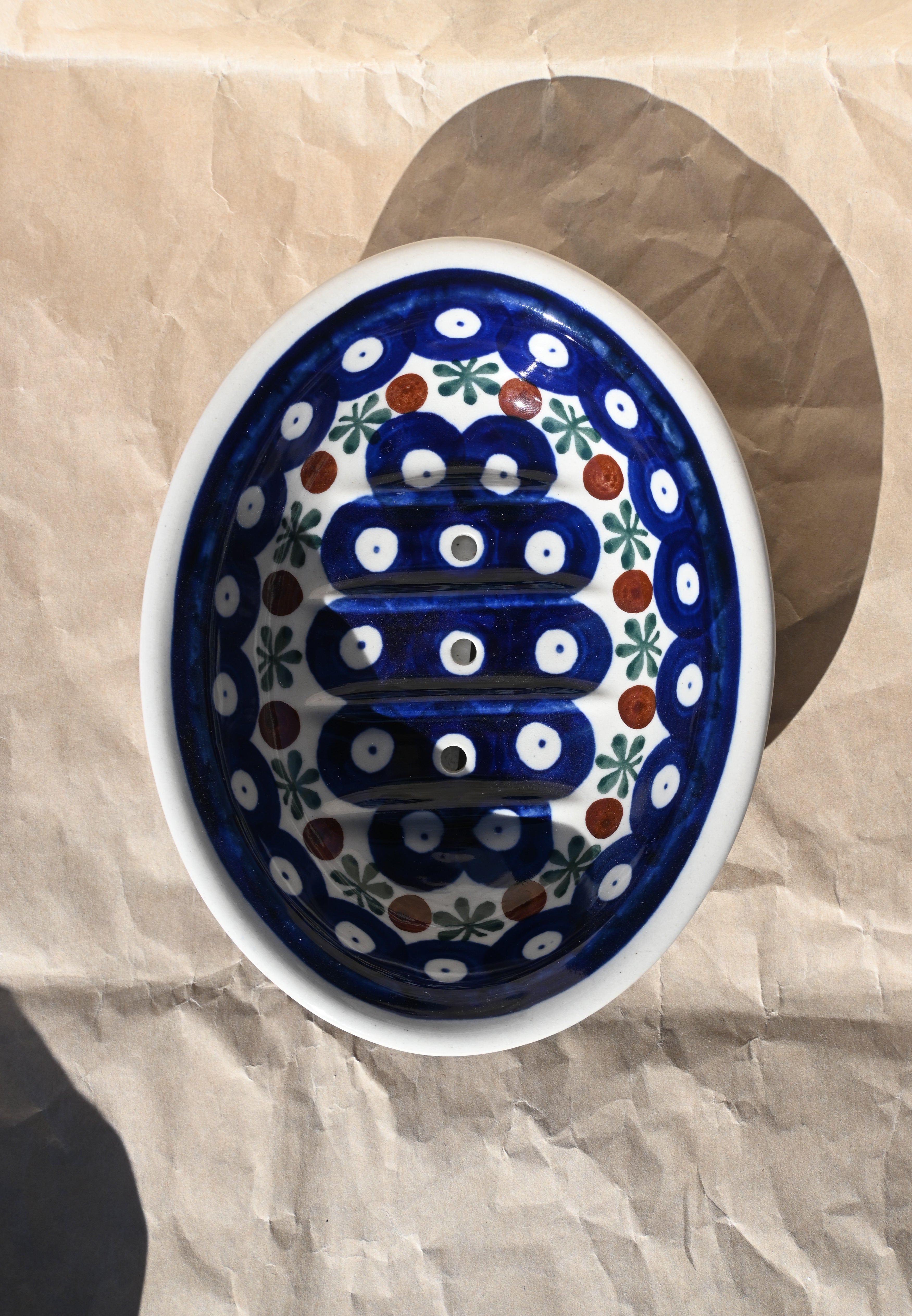 hand painted soap dish