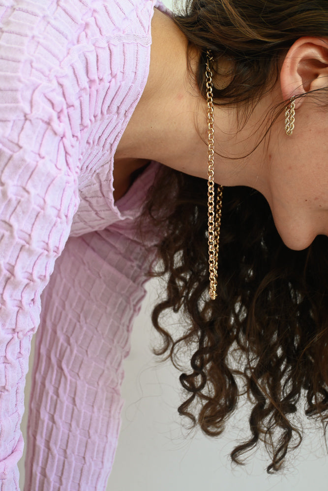 vintage rope chain hoops