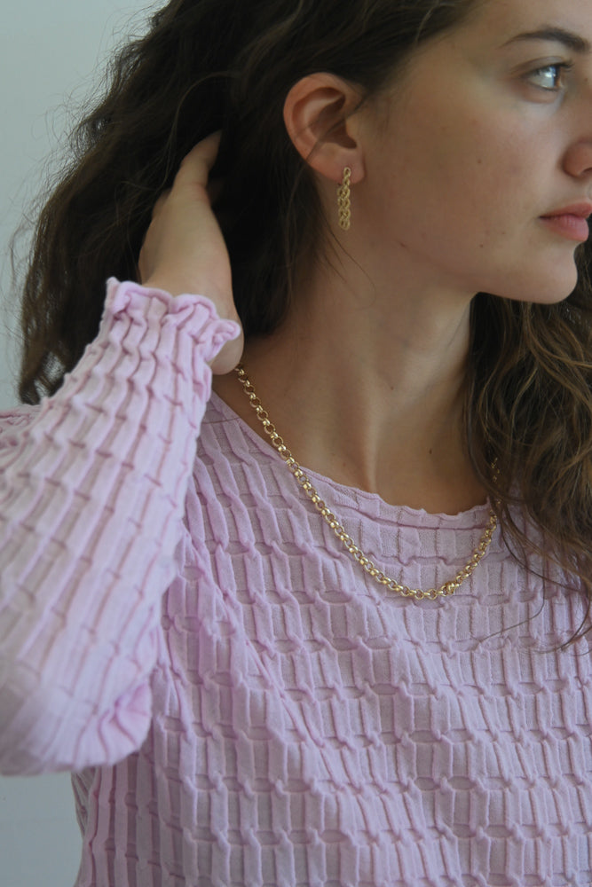 vintage rope chain hoops