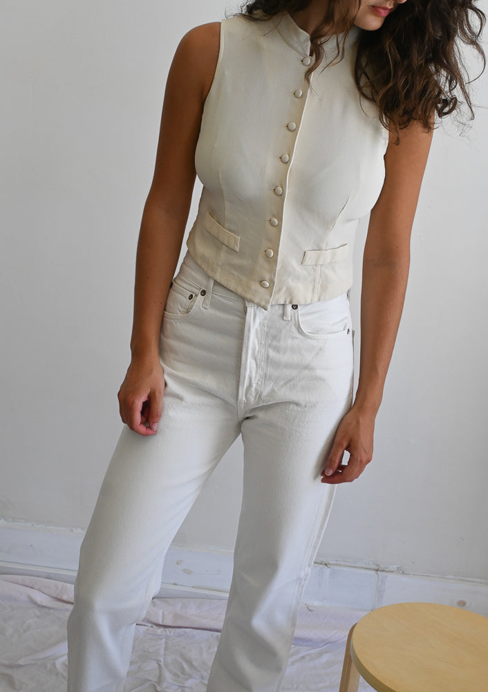 vintage silk vest