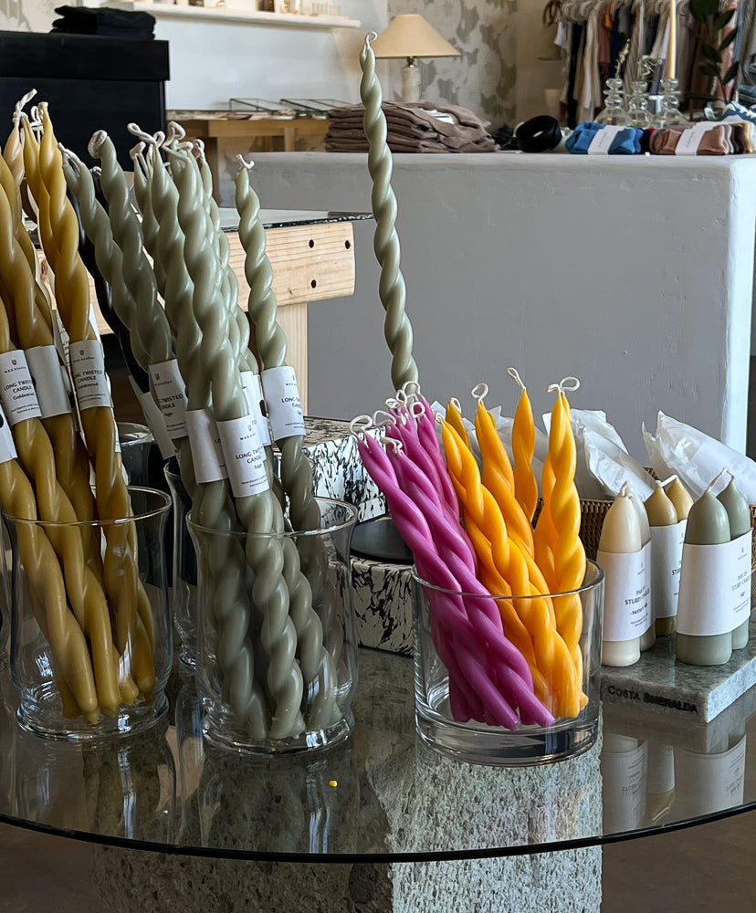 twisted candle | multiple colors