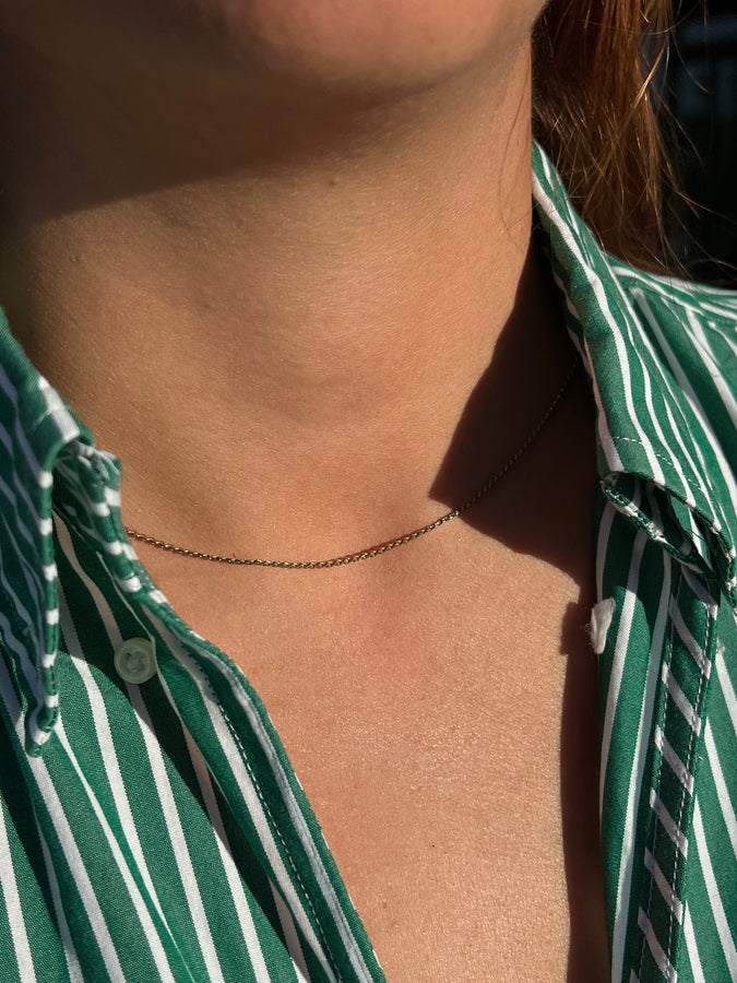 pressed snake chain necklace