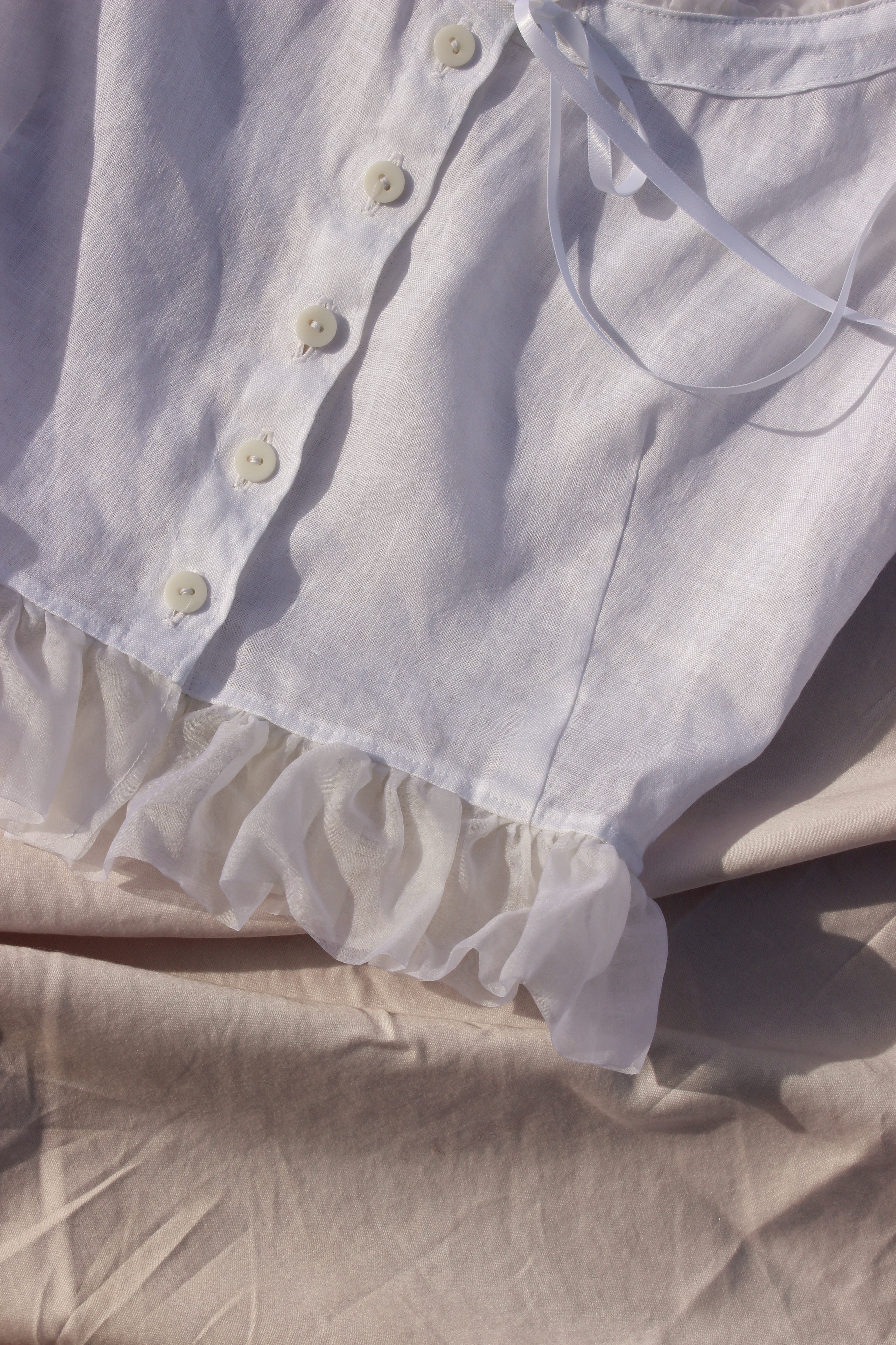 ruffle top | organza trim