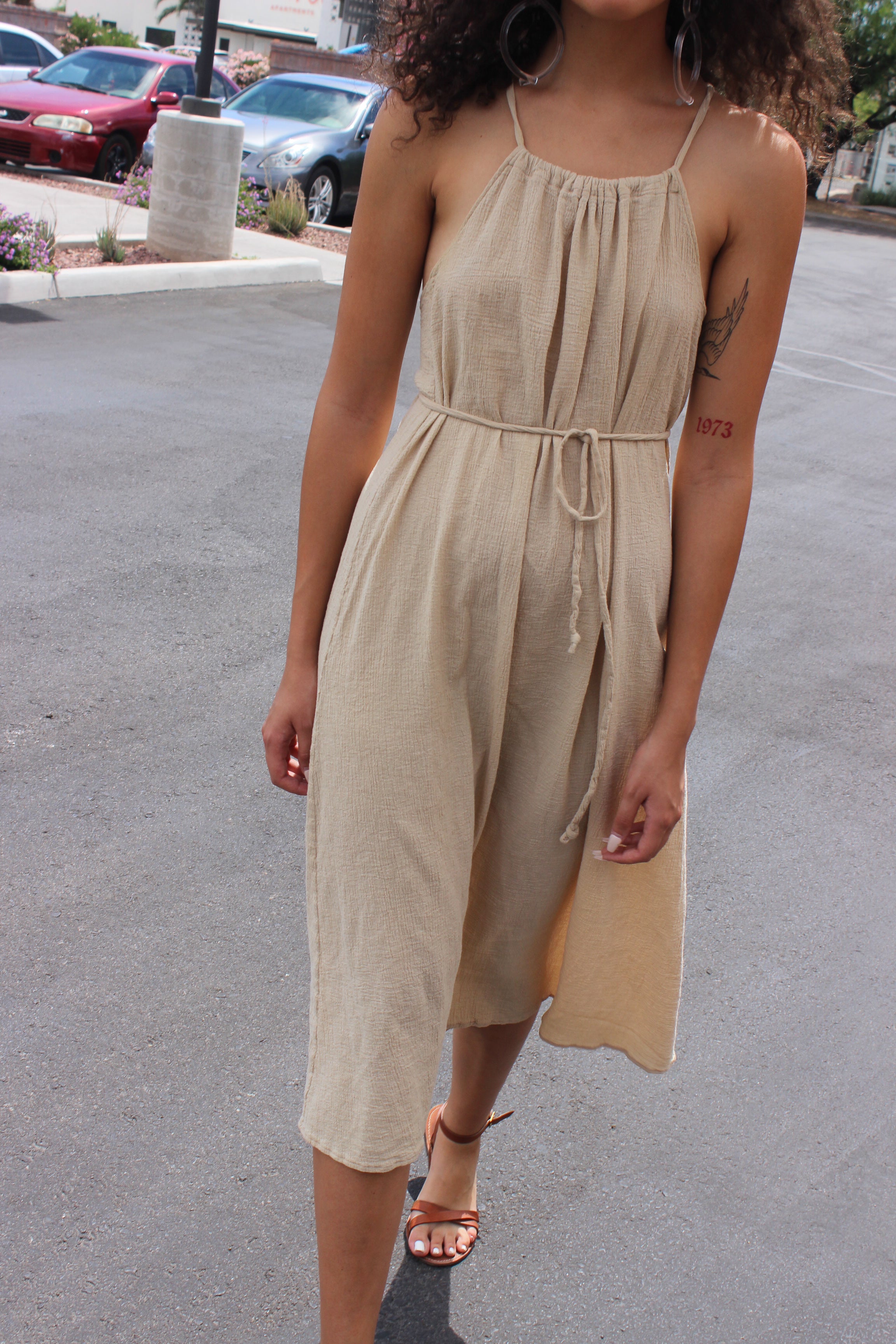 tie dress | low back