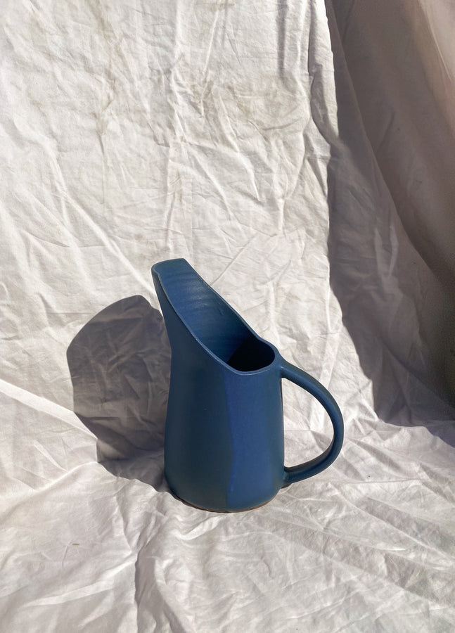 blue pitcher