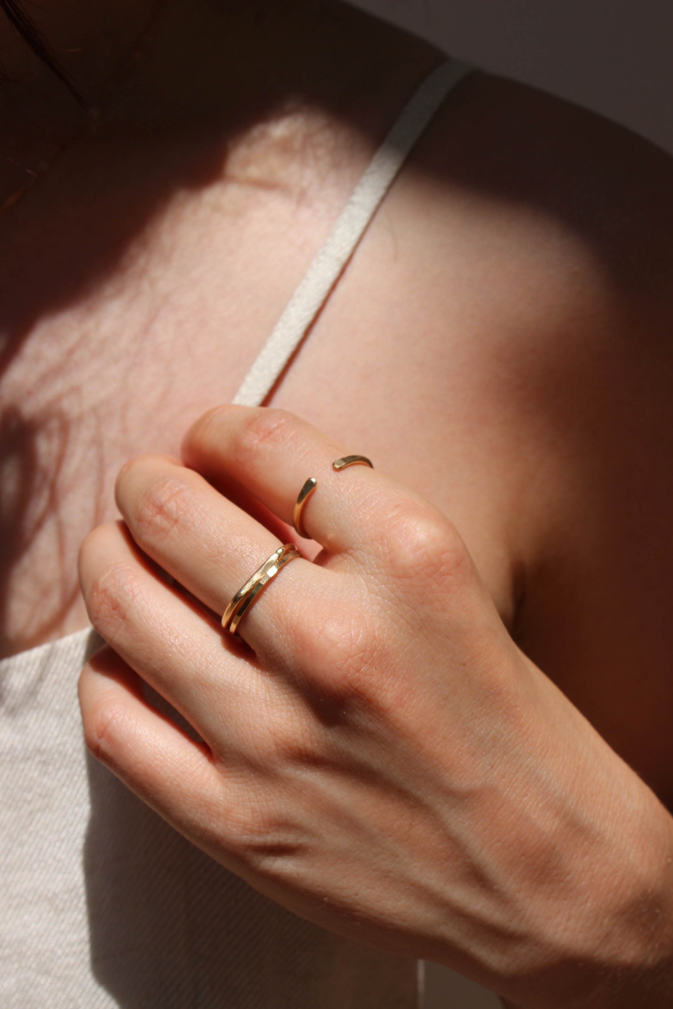 wishbone ring | gold & silver