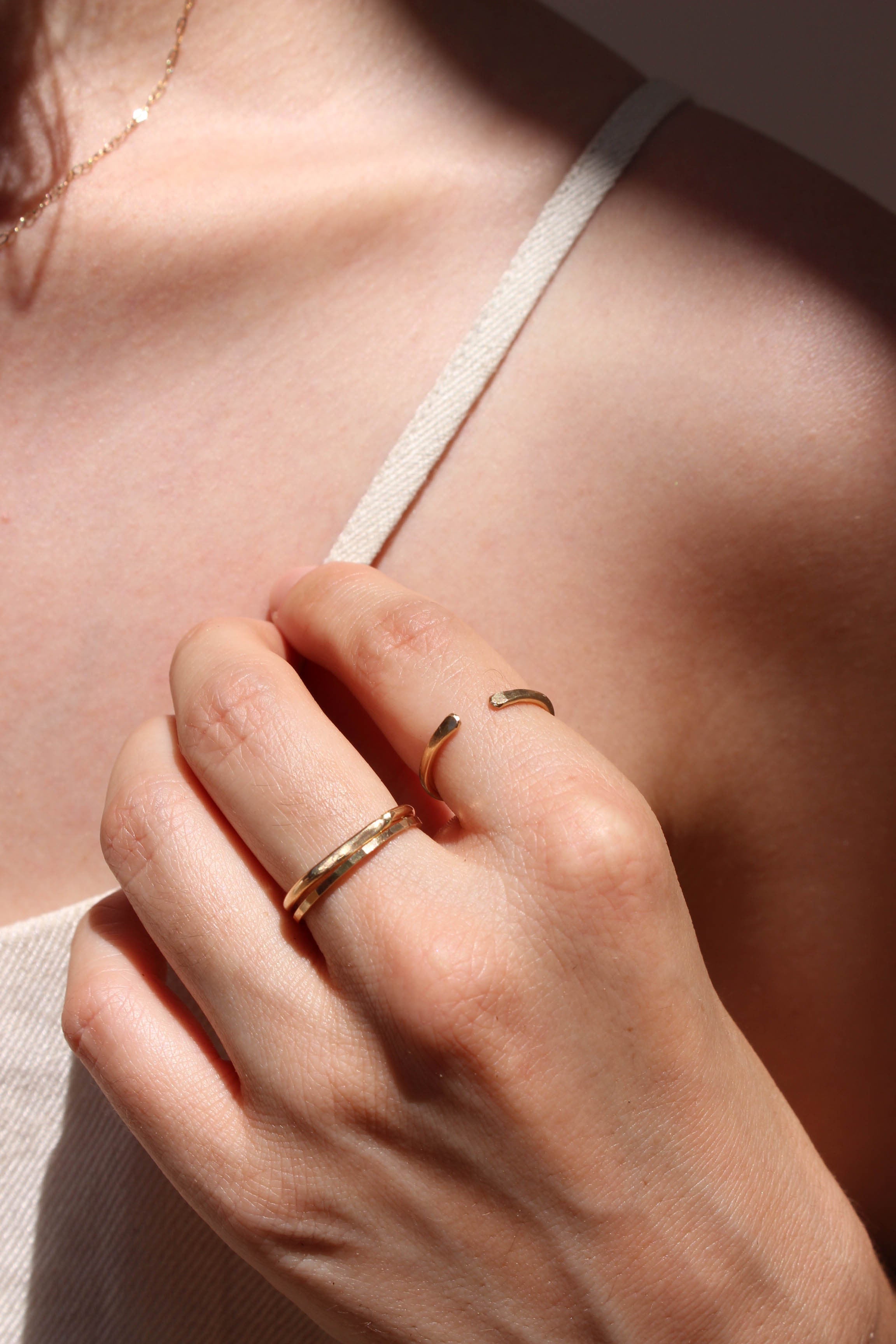 wishbone ring | gold & silver