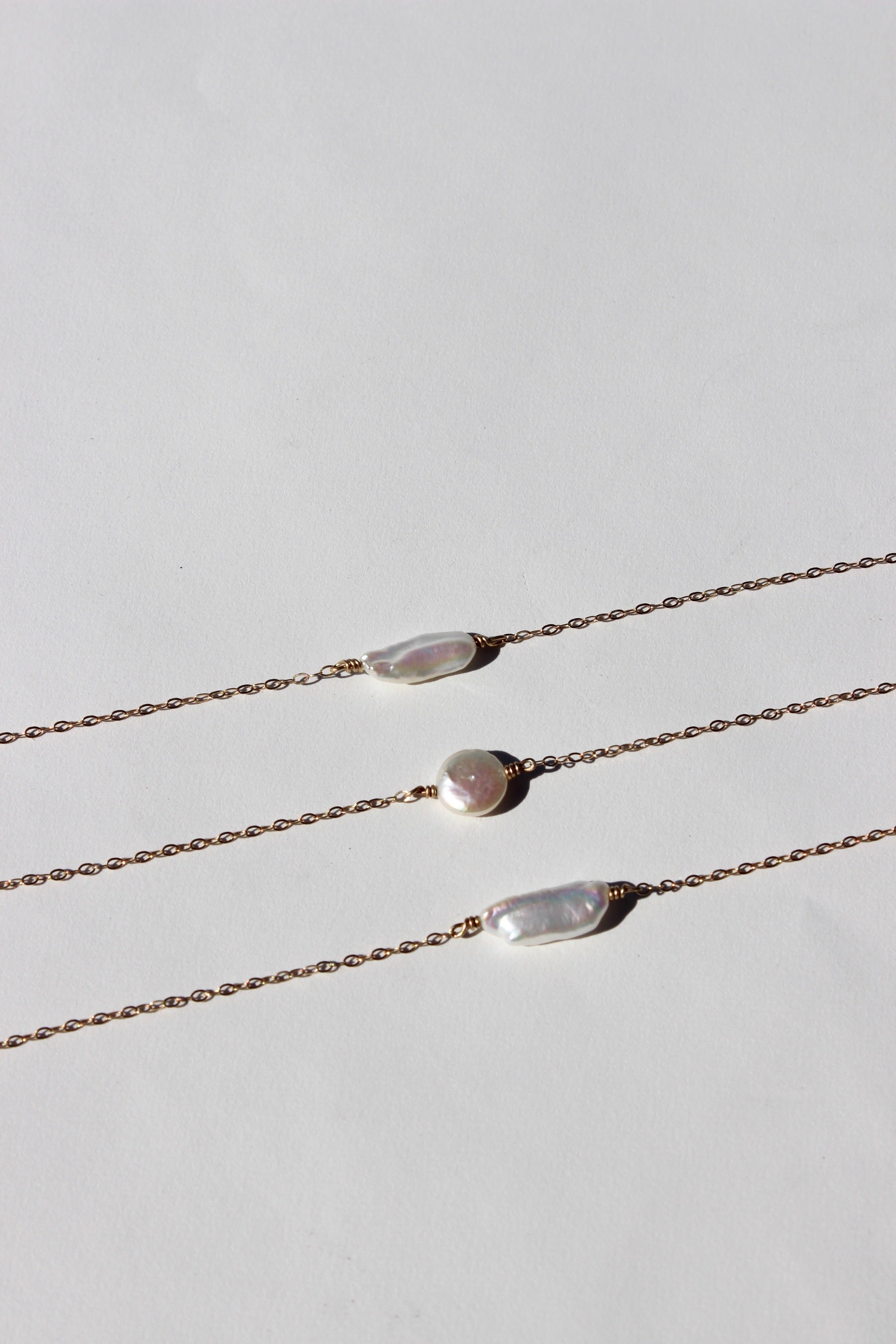 freshwater pearl chain bracelet