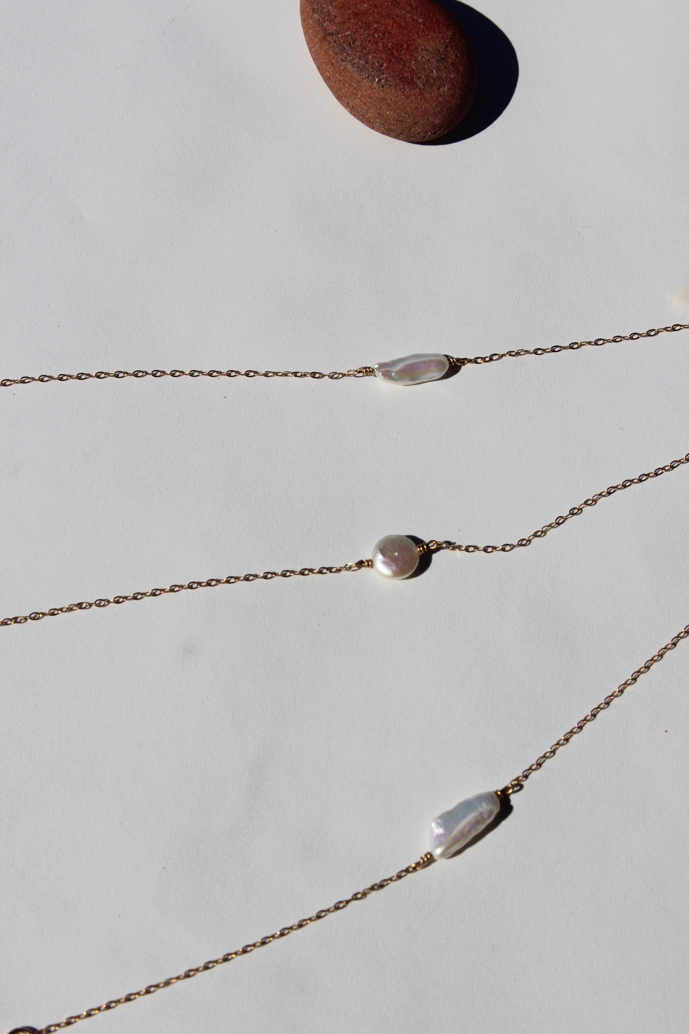 freshwater pearl chain bracelet