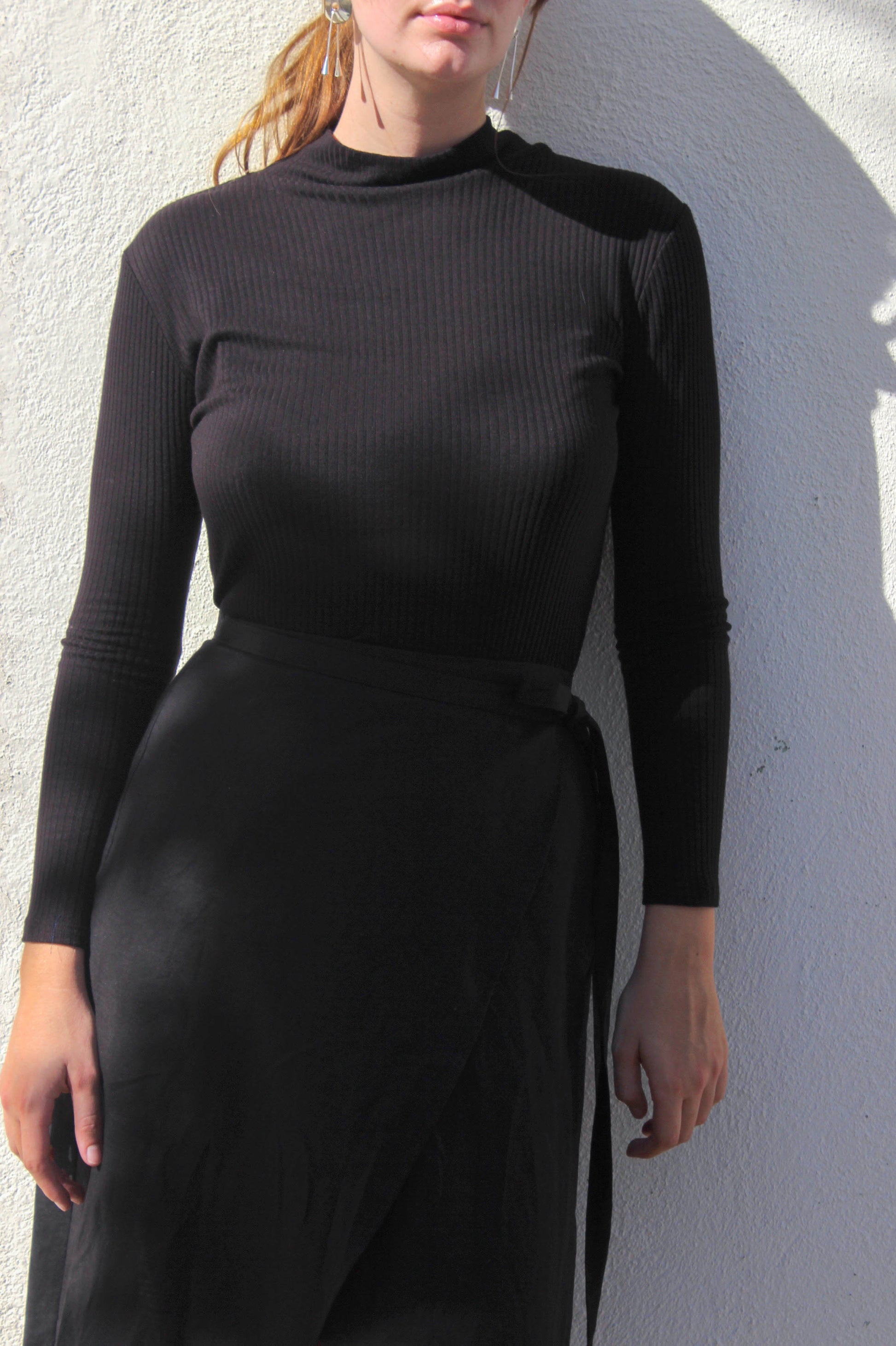 wrap skirt | black