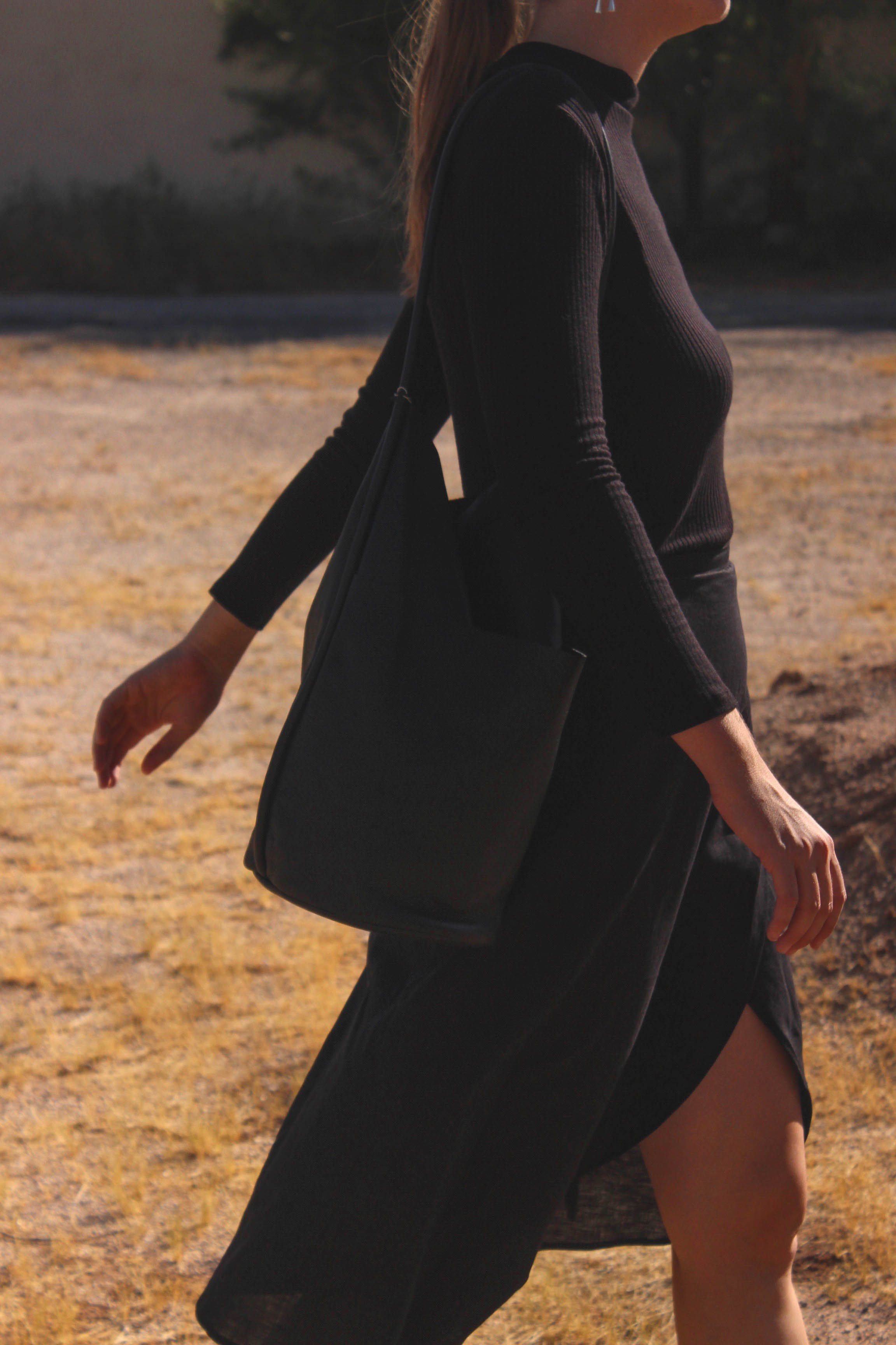 wrap skirt | black