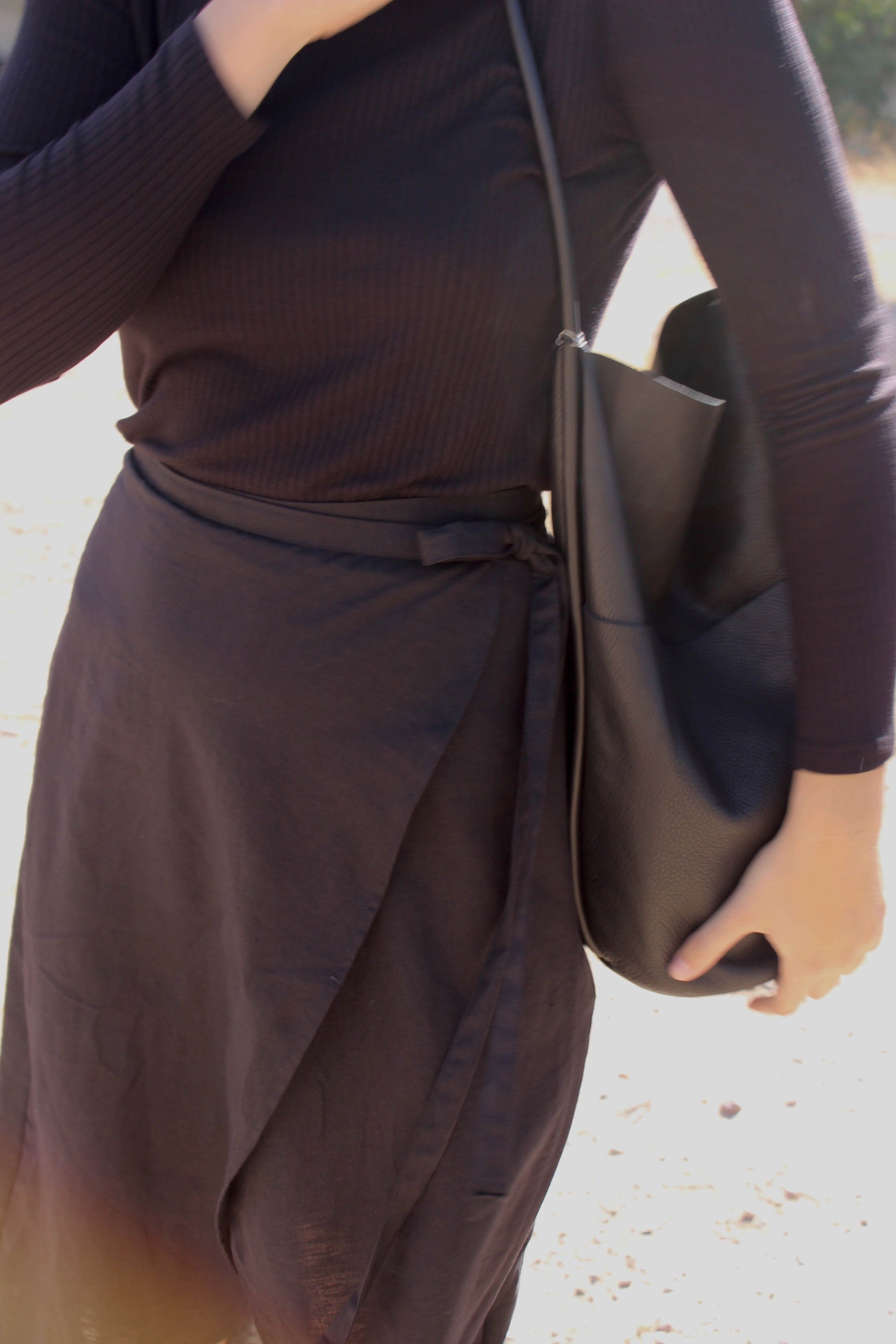 wrap skirt | black