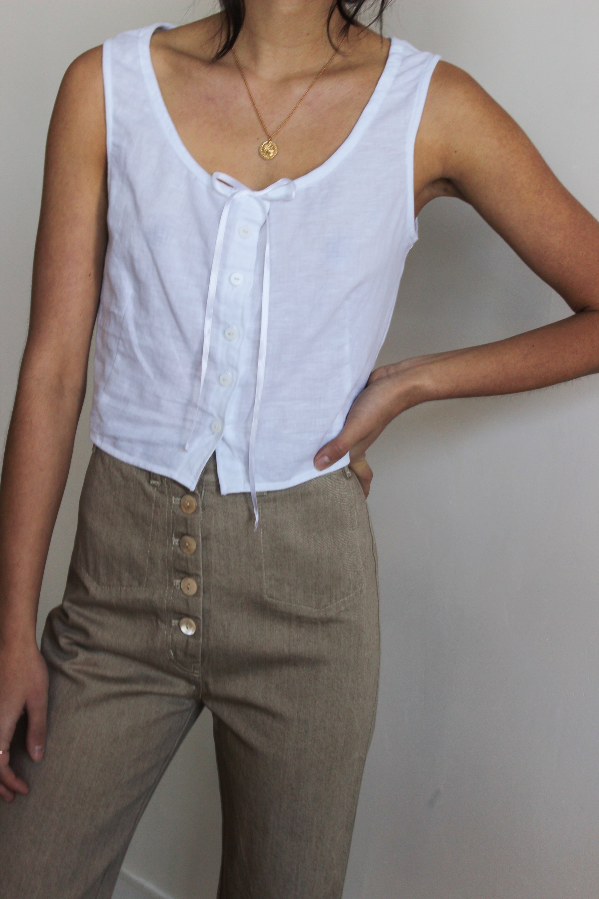 tie neck camisole