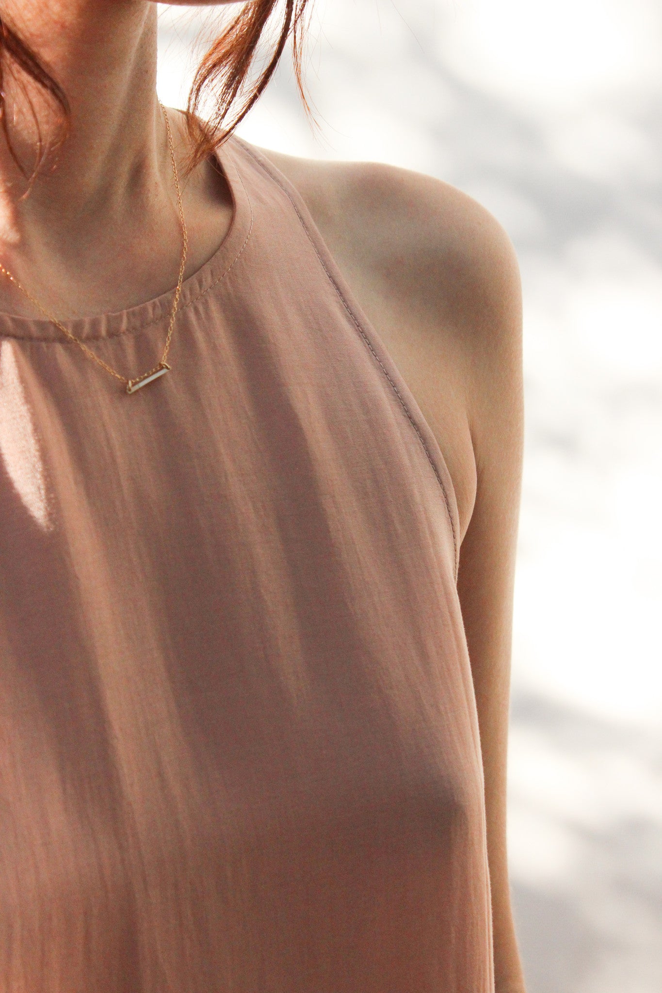 small bar necklace w/ chain