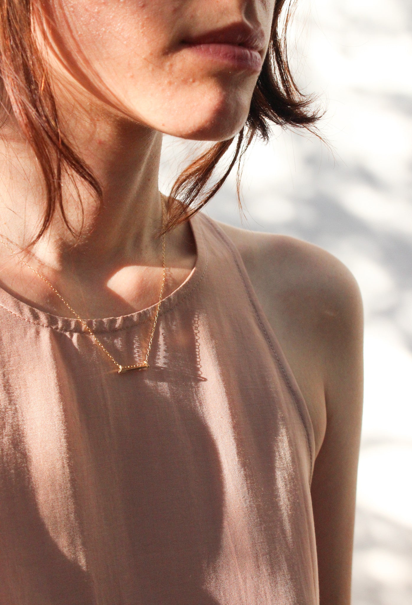 small bar necklace w/ chain