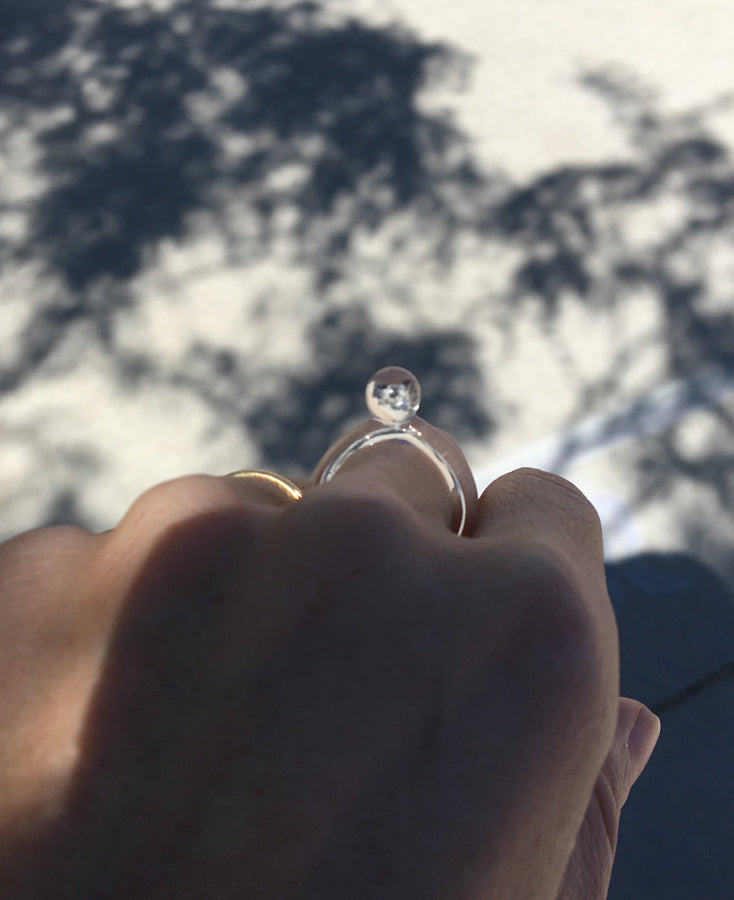 glass dot ring