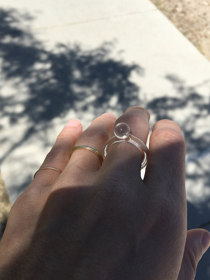 glass dot ring