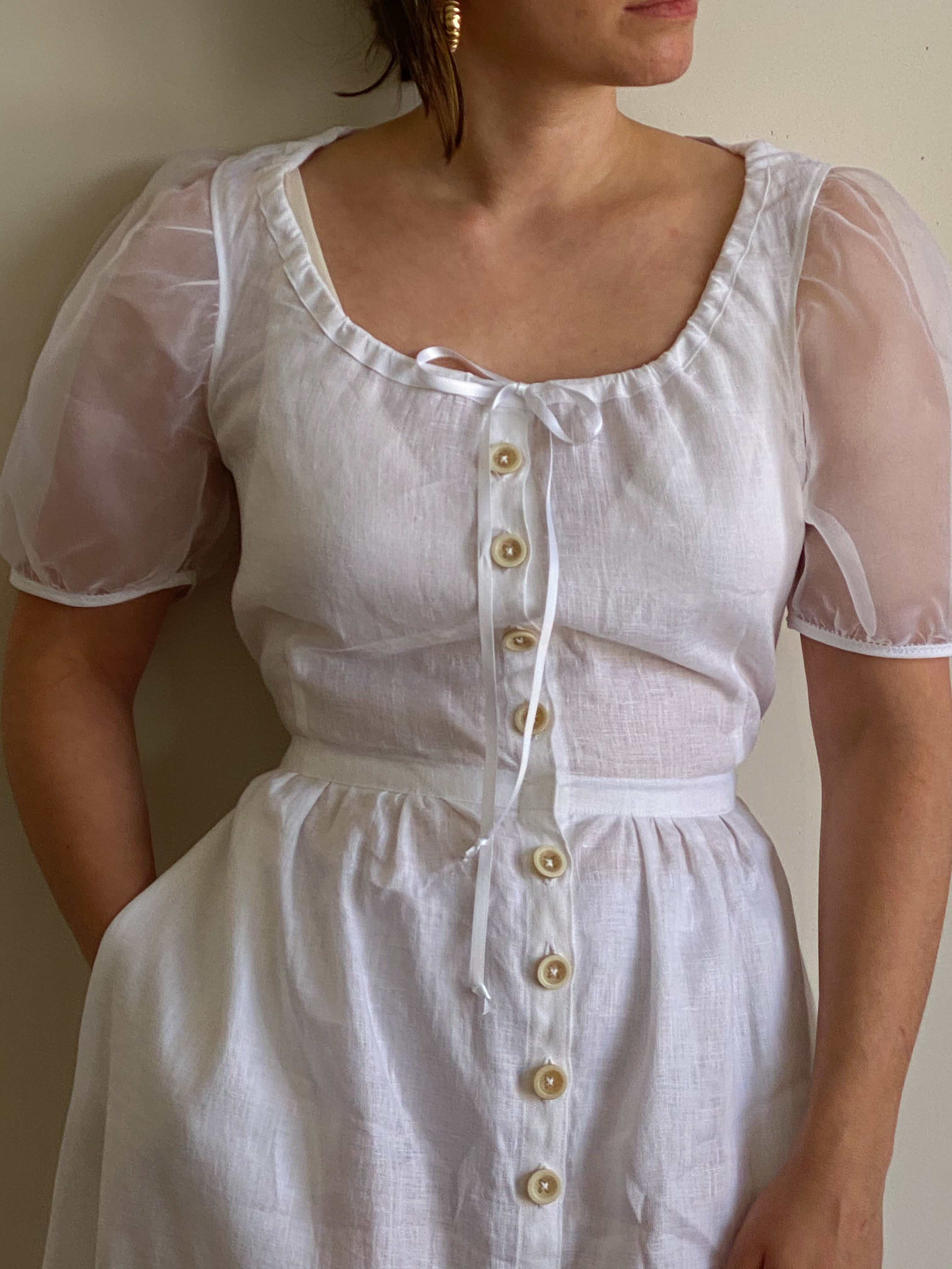 puff sleeve garden | organza sleeve