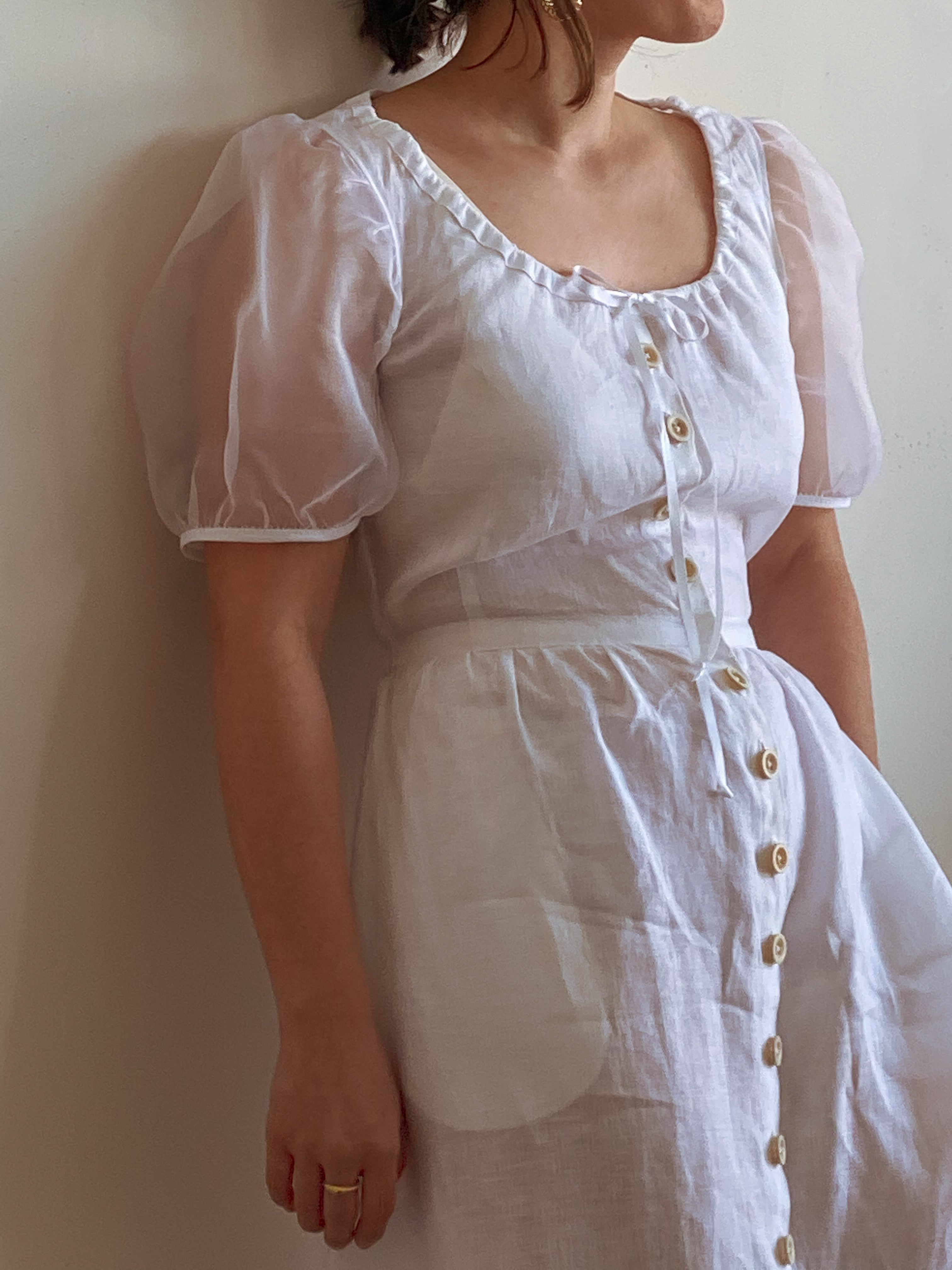 puff sleeve garden | organza sleeve