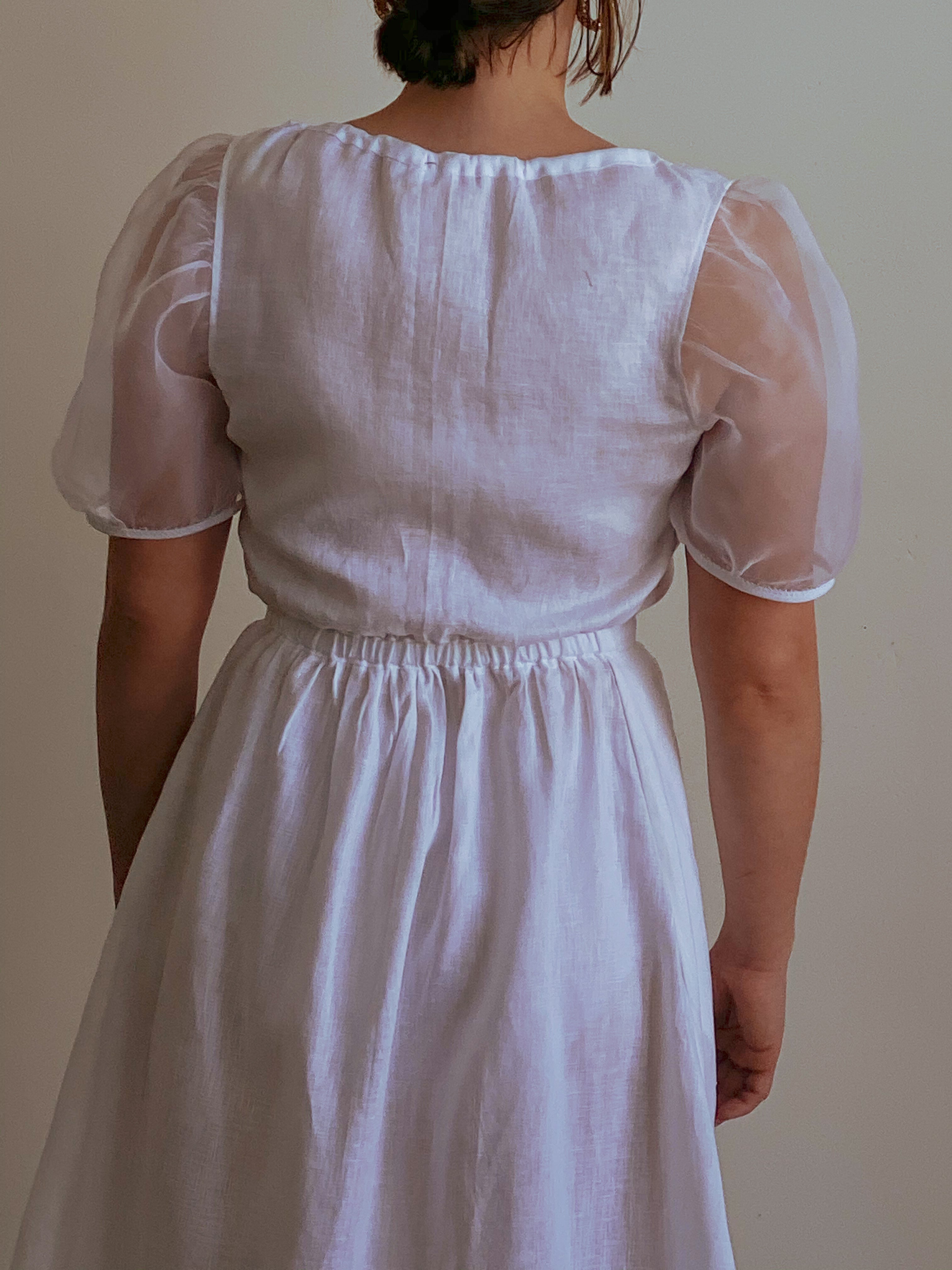 puff sleeve garden | organza sleeve