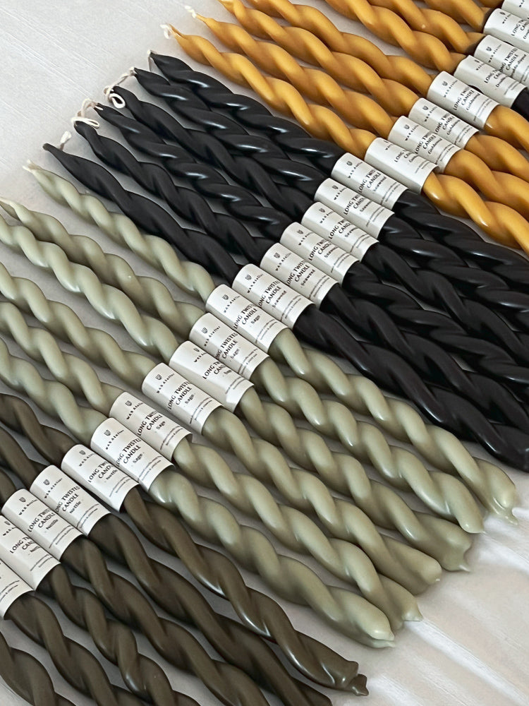 long twisted candle | multiple colors