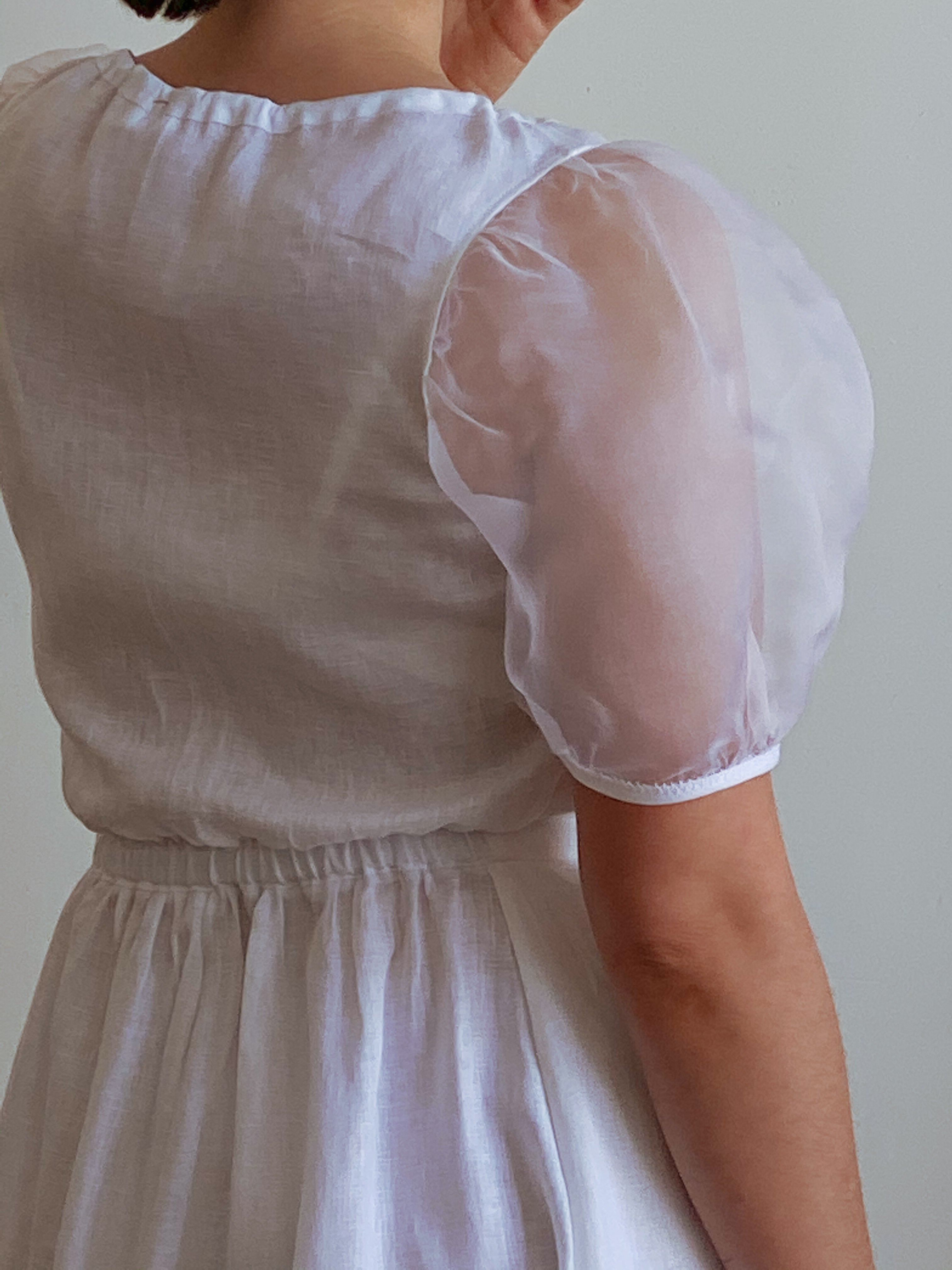puff sleeve garden | organza sleeve