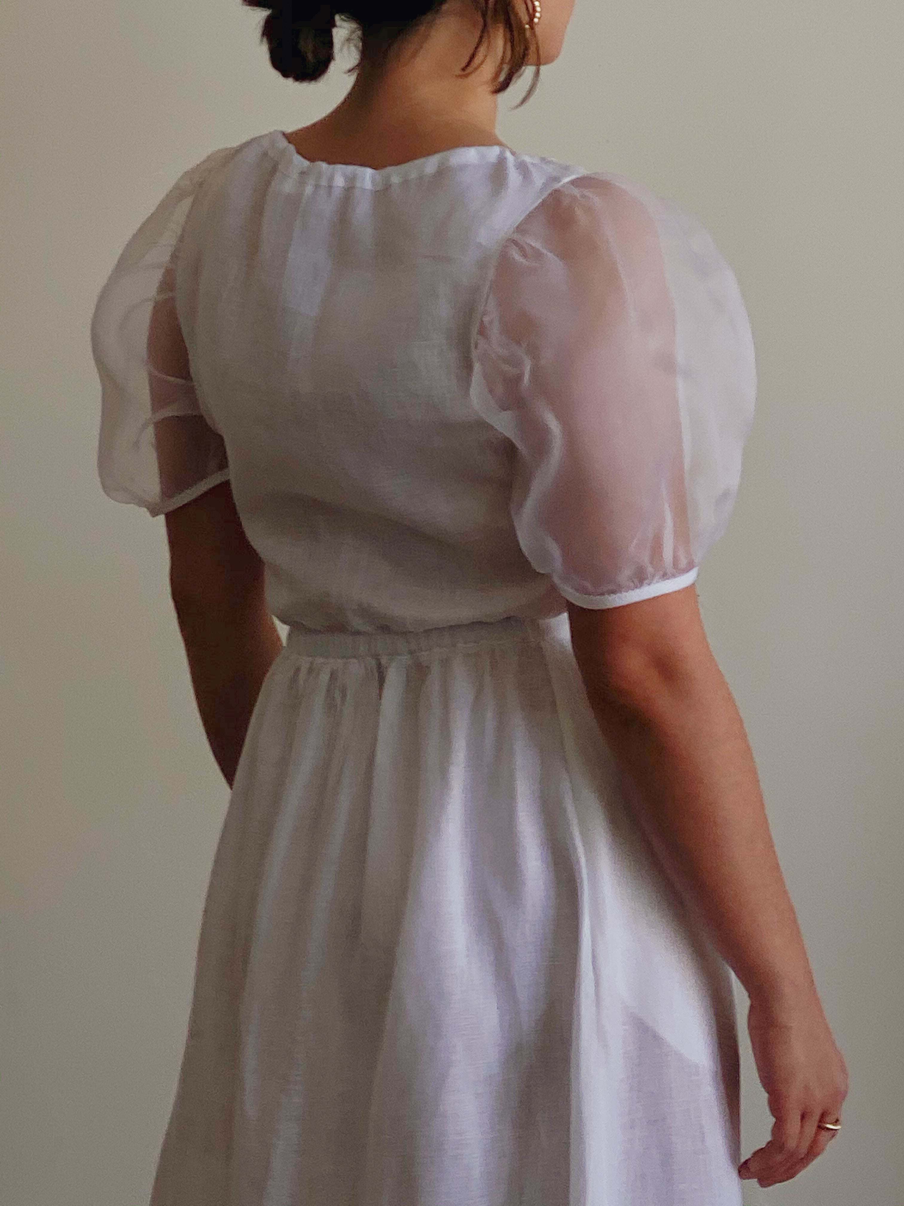 puff sleeve garden | organza sleeve