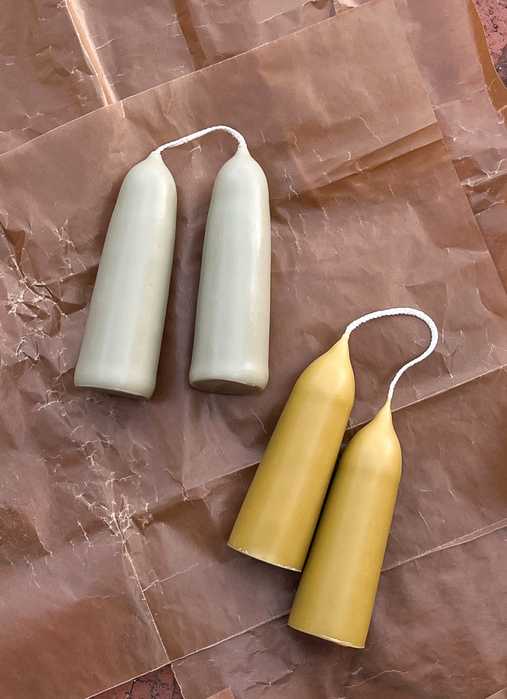 stubby candle pair | multiple colors