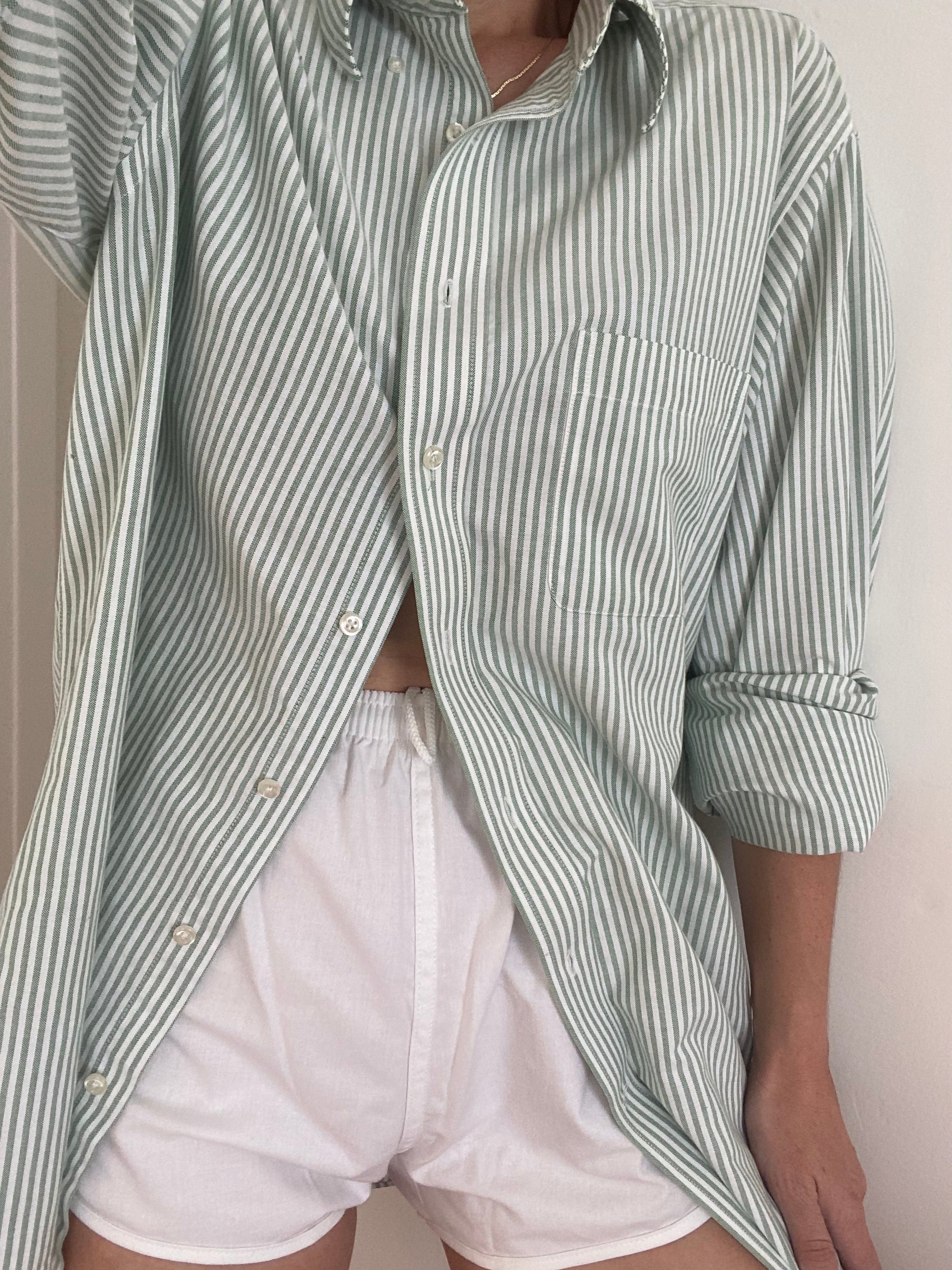 the french short | vintage white cotton short