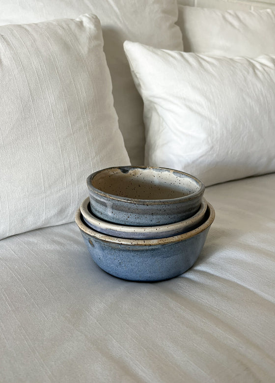 handmade blue bowls