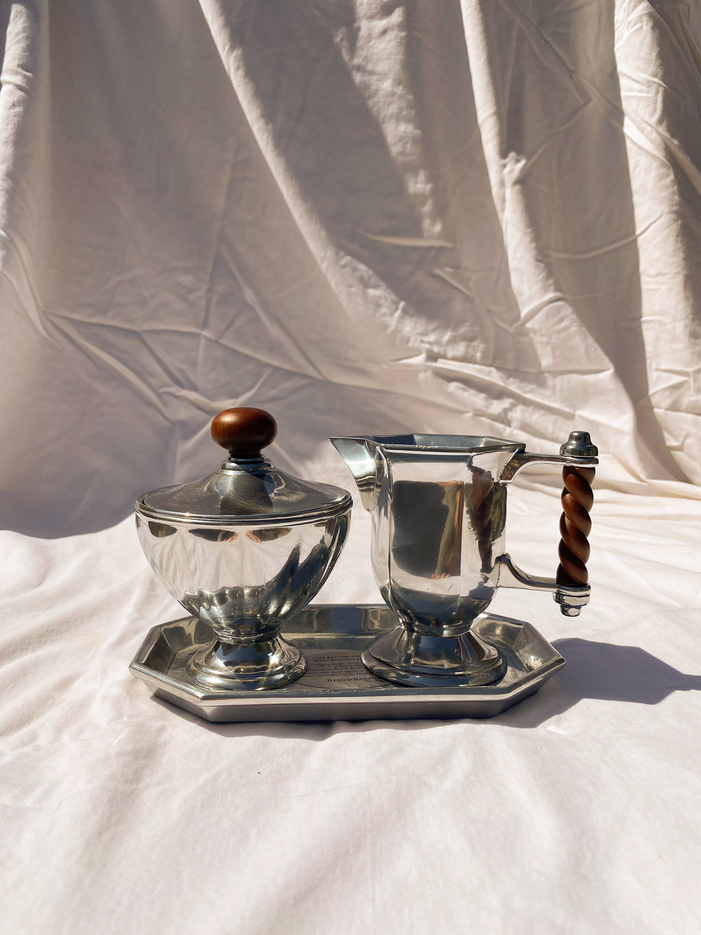 vintage cream and sugar set