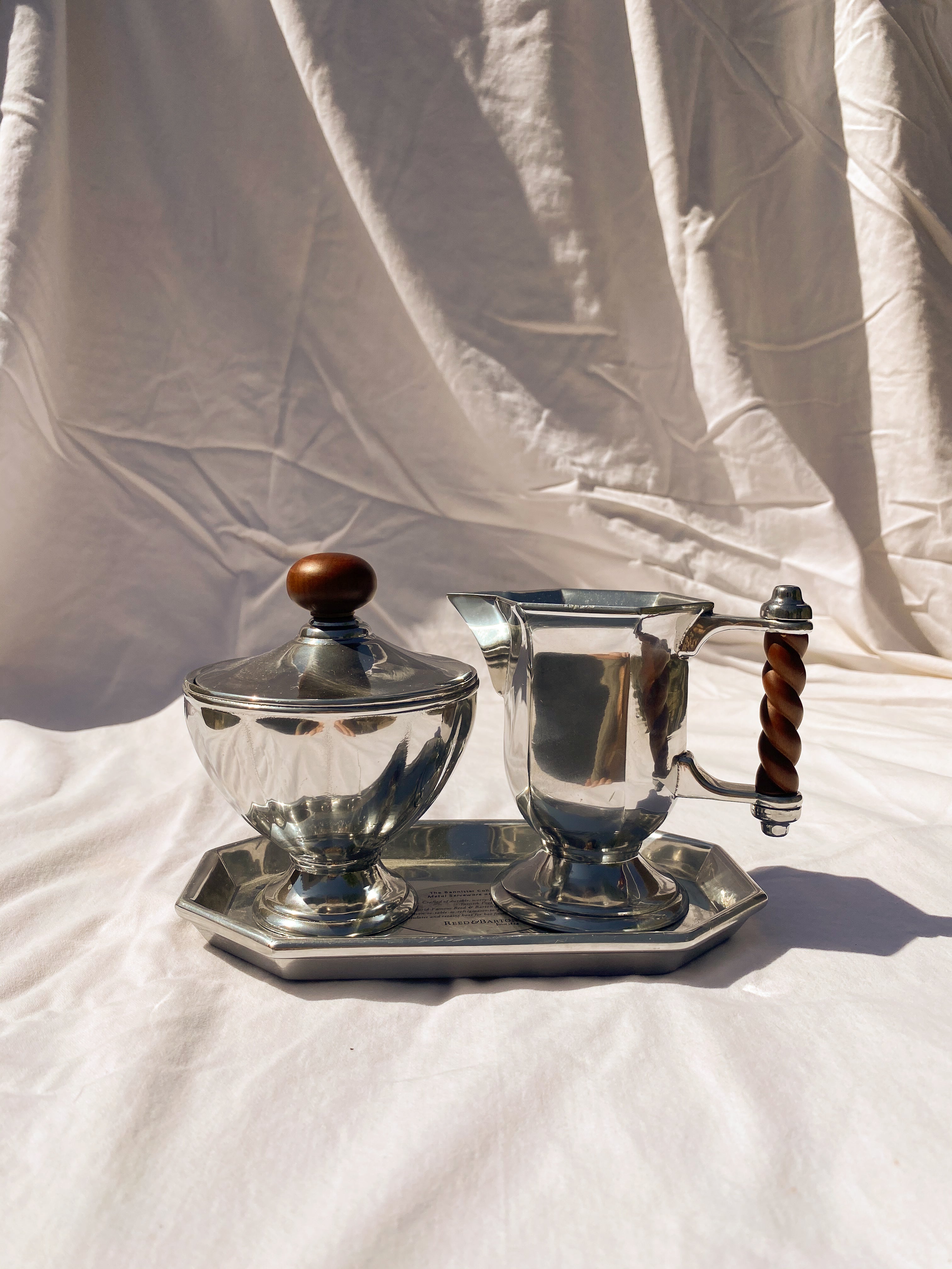 vintage cream and sugar set