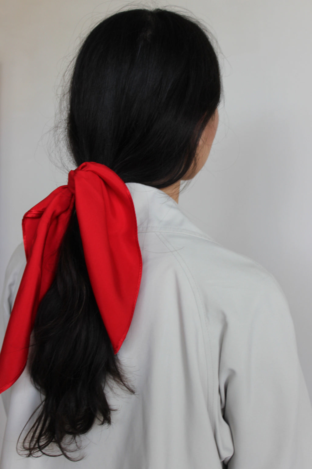 red silk scarf
