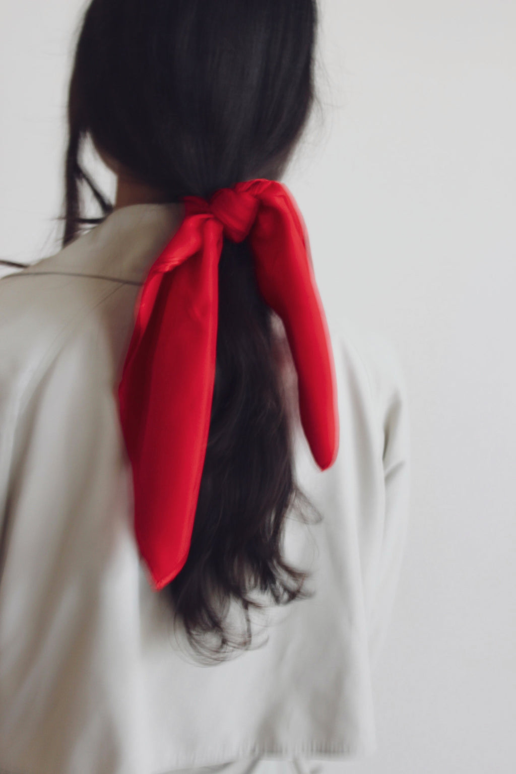 red silk scarf