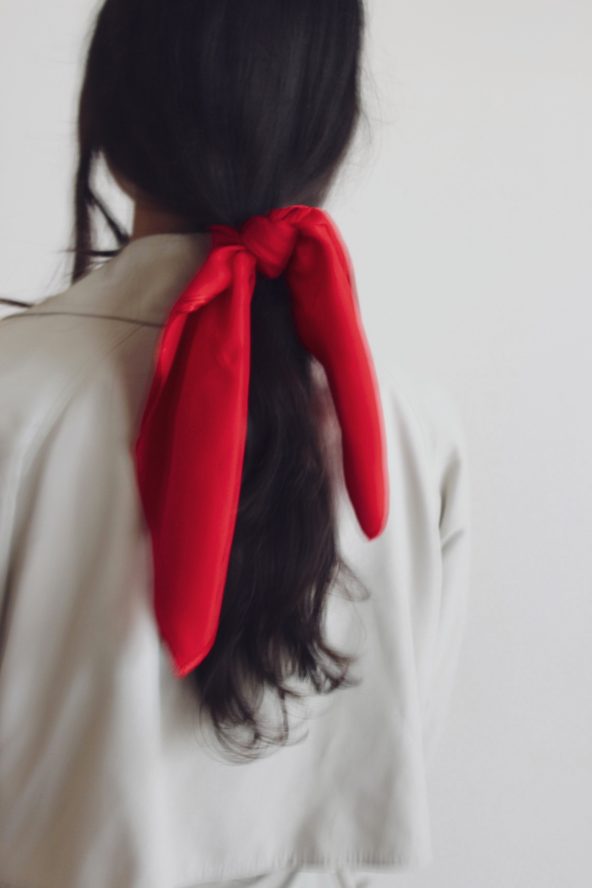 red silk scarf
