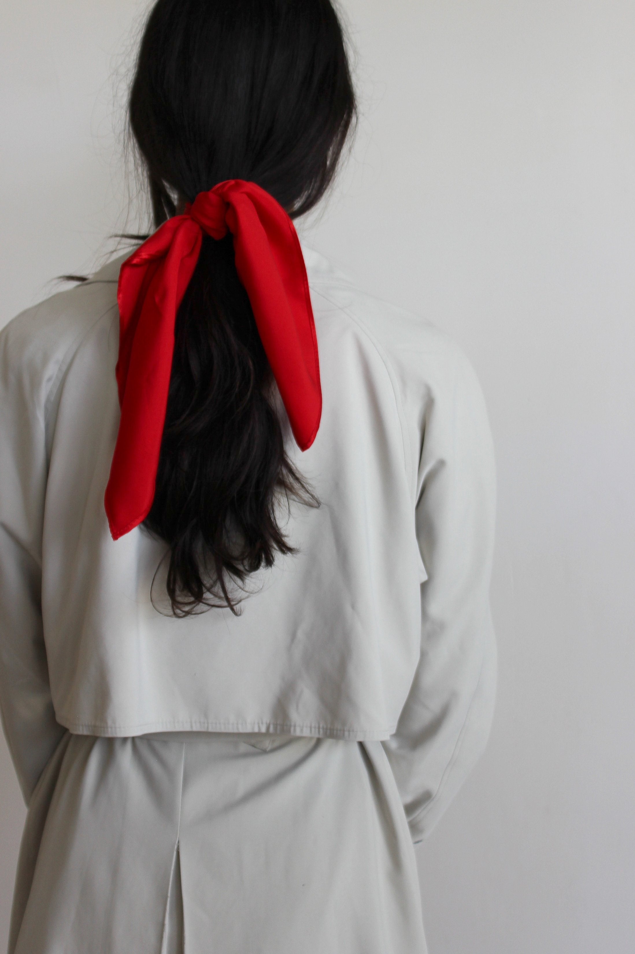 red silk scarf