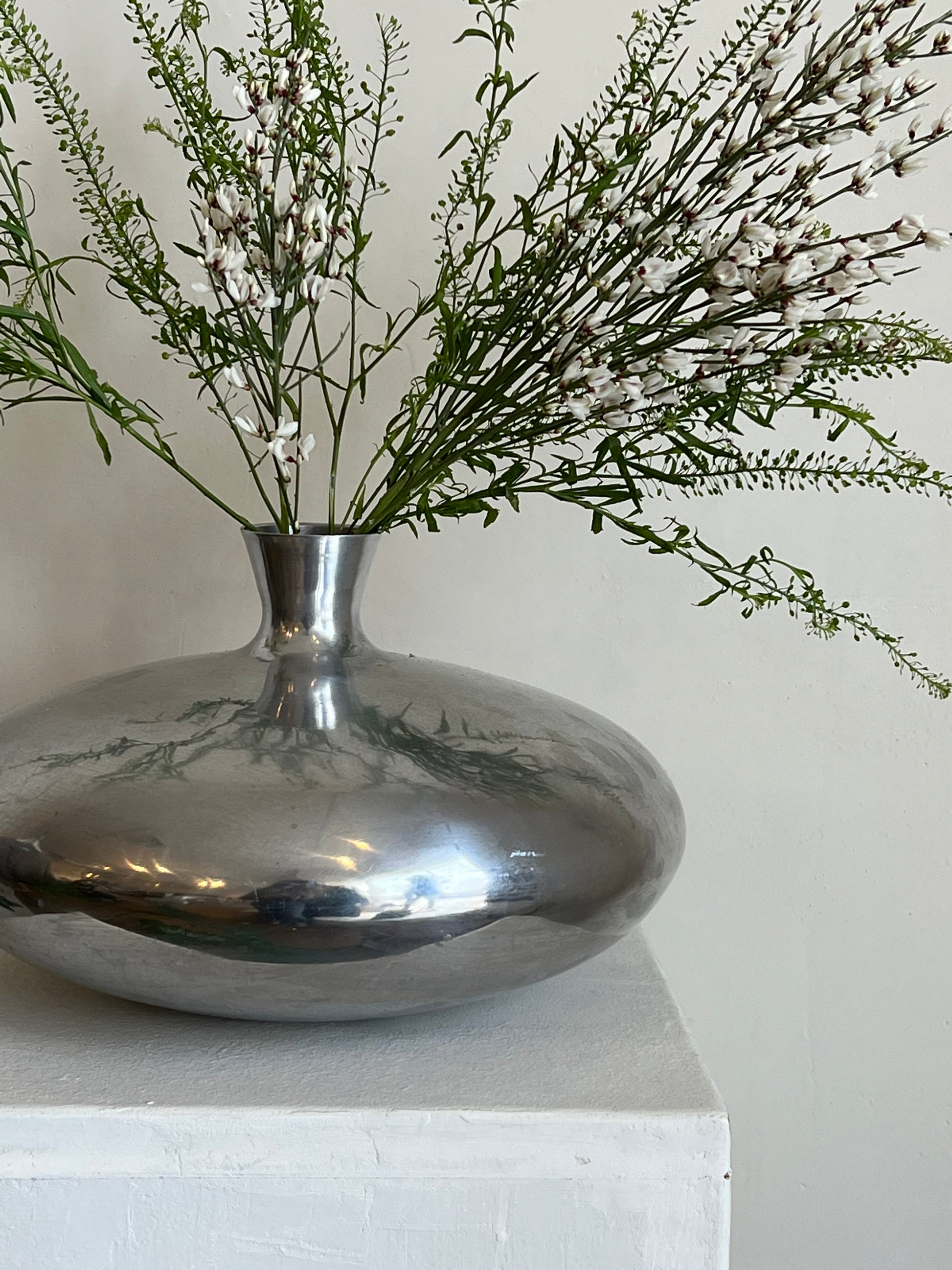 vintage pewter vase