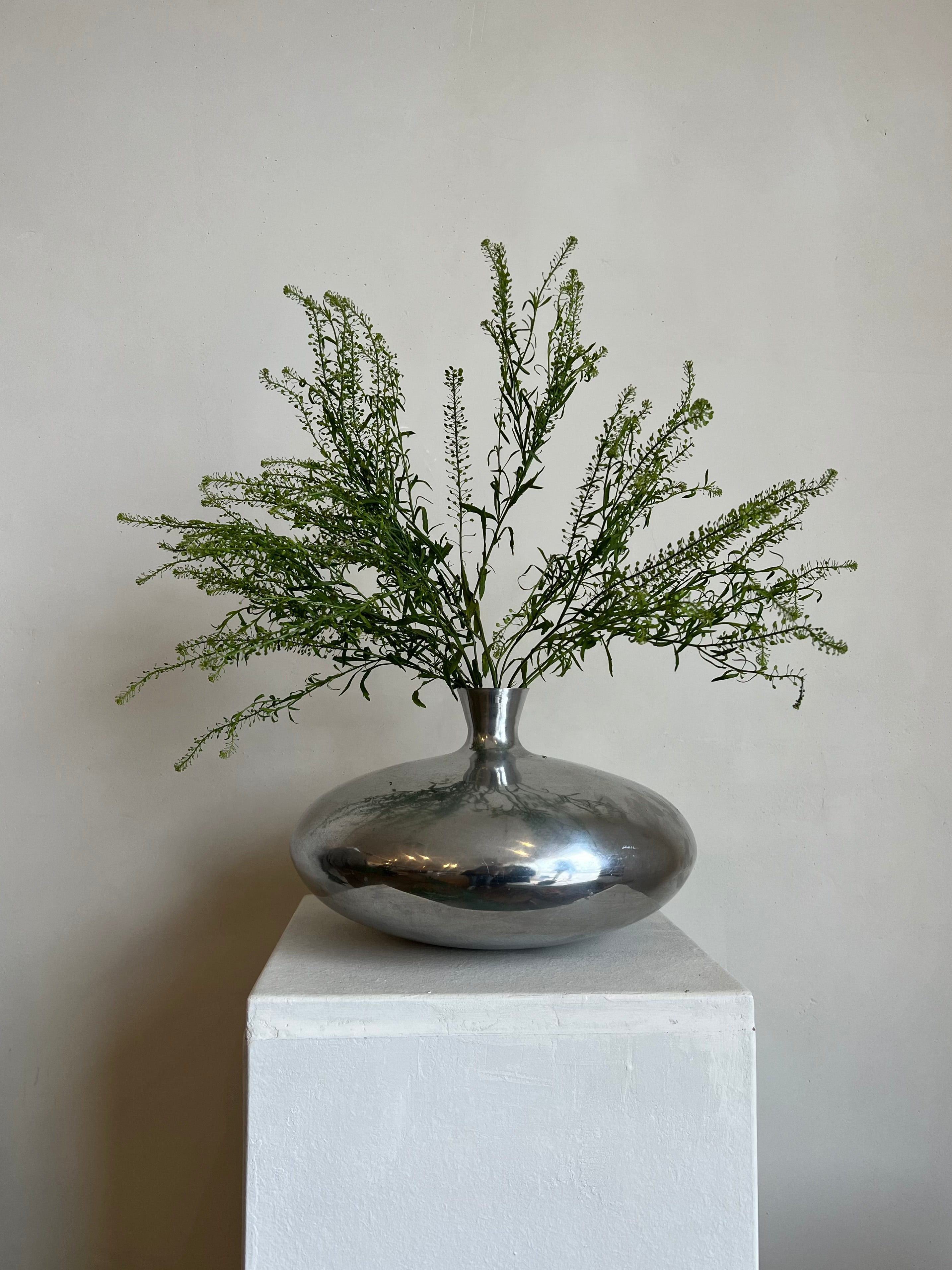 vintage pewter vase